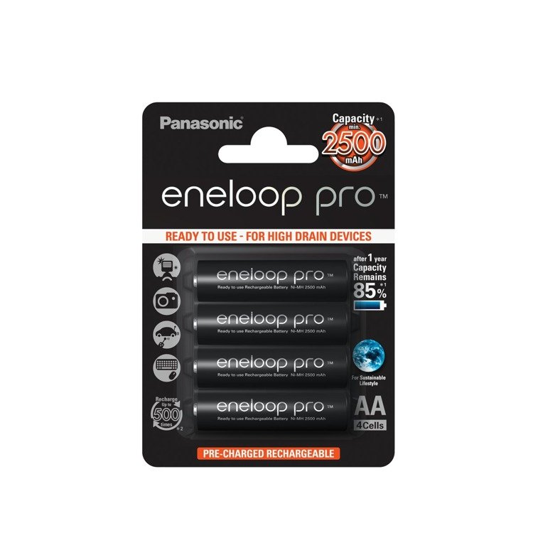 Acumulator Panasonic Eneloop Pro AA 2500 mAh - 4 buc.