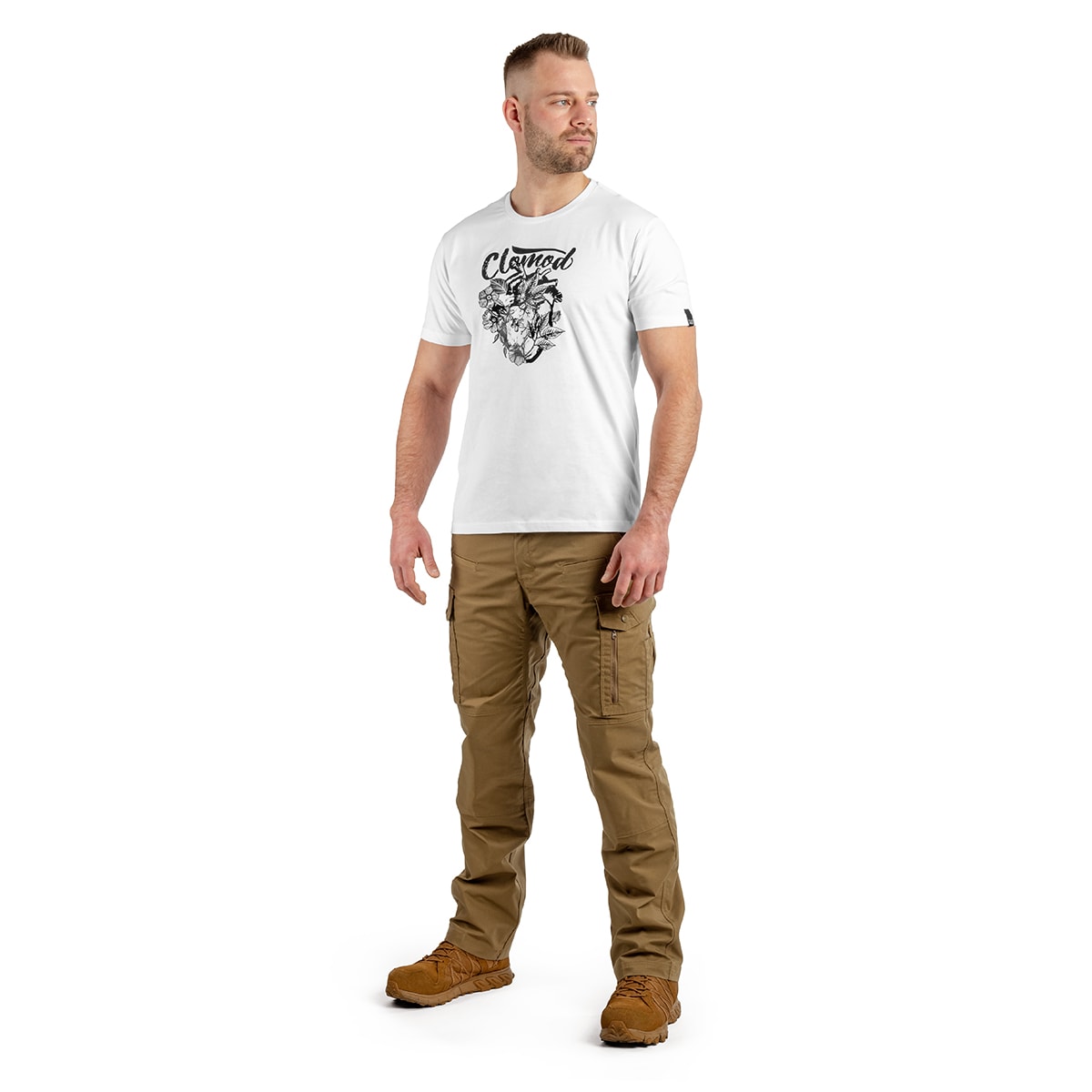 Tricou Pentagon CloMod Flower Heart - White