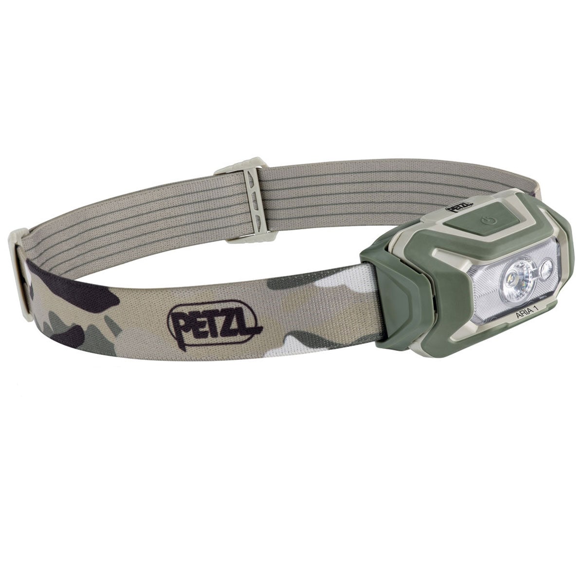 Lanternă frontală Petzl Aria 1 RGB Camo - 350 lumeni