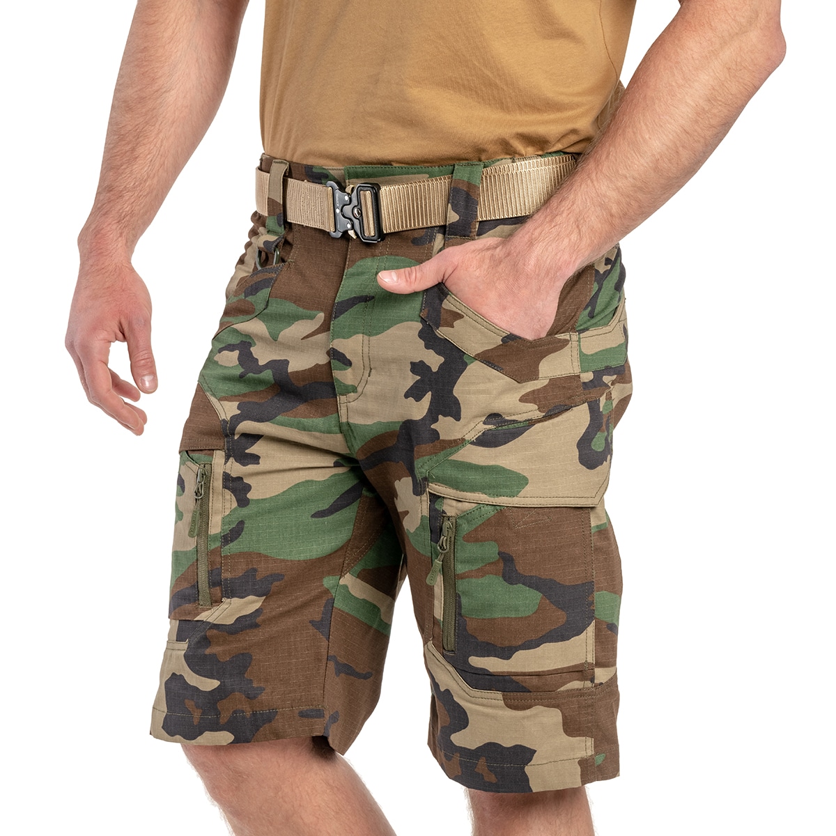 Pantaloni scurți Mil-Tec Assault Rip-Stop - Woodland