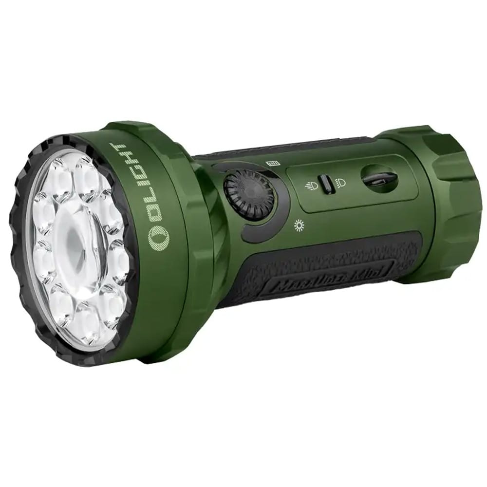 Lanternă reîncărcabilă Olight Marauder Mini Olive Drab Green - 7000 lumeni, rază de acoperire 600 m
