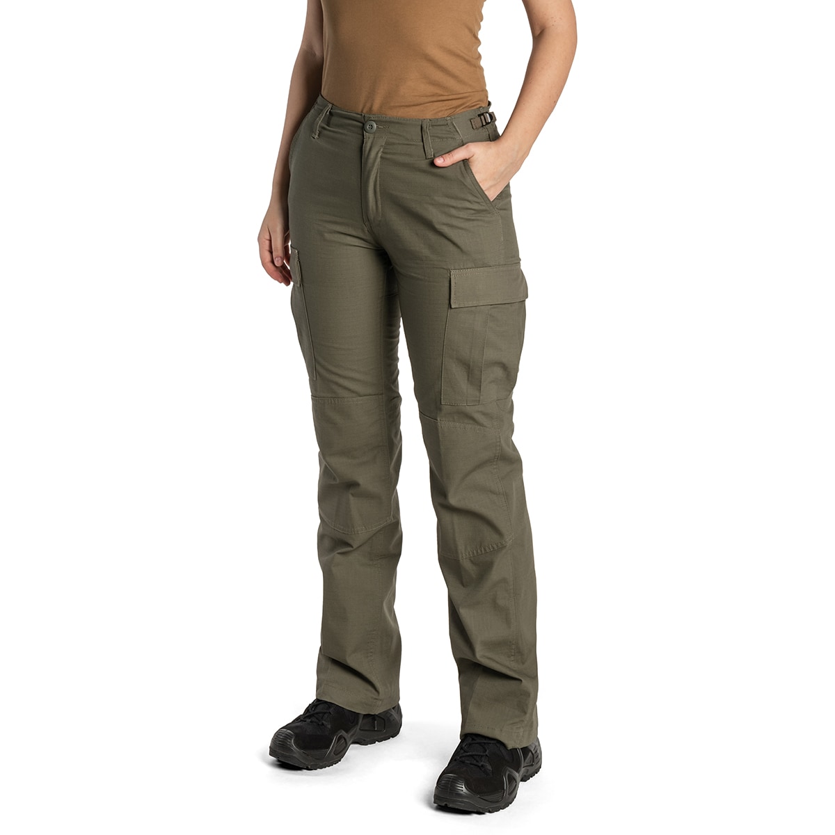 Pantaloni de damă Brandit Cargo BDU Rip-Stop - Olive