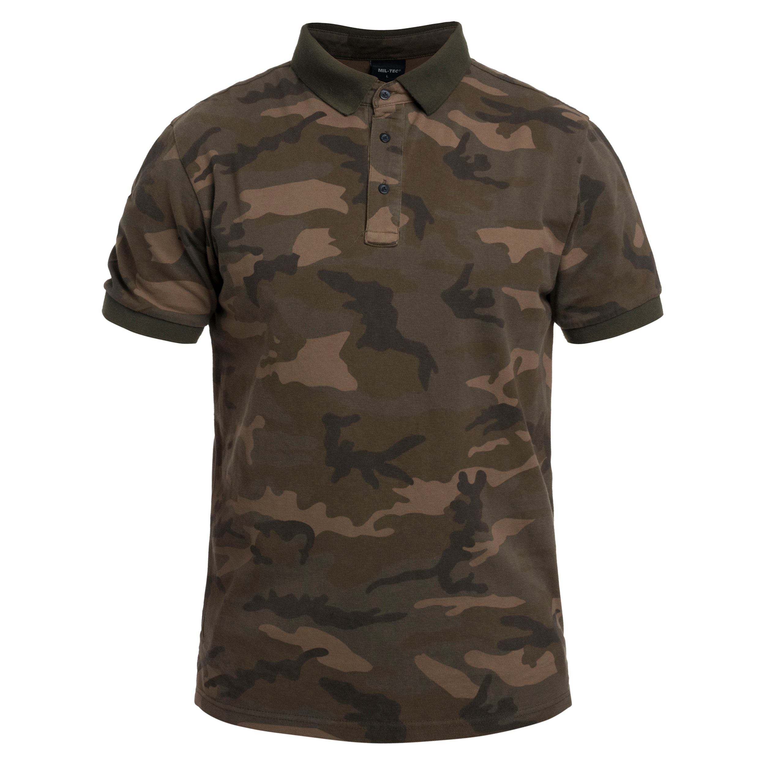 Tricou polo Mil-Tec Prewash - Woodland