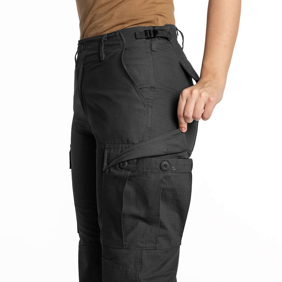 Pantaloni de damă Brandit Cargo BDU Rip-Stop - Black
