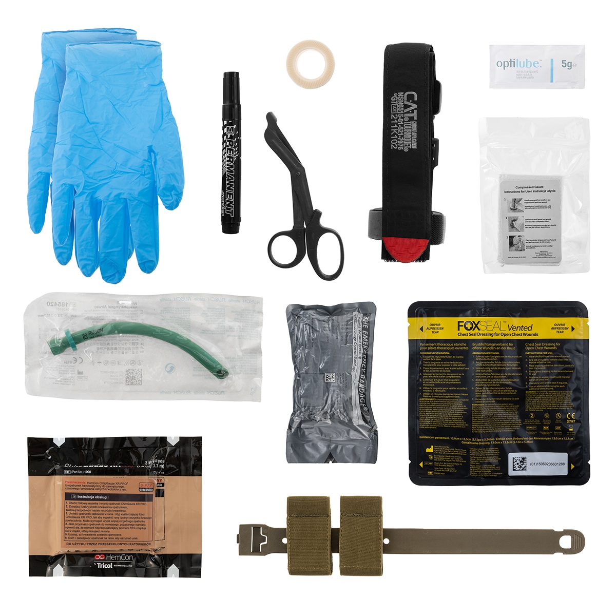 Trusă prim-ajutor Tactică Boxmet Medical IPMED IRR cu accesorii - wz.93 Pantera PL Woodland