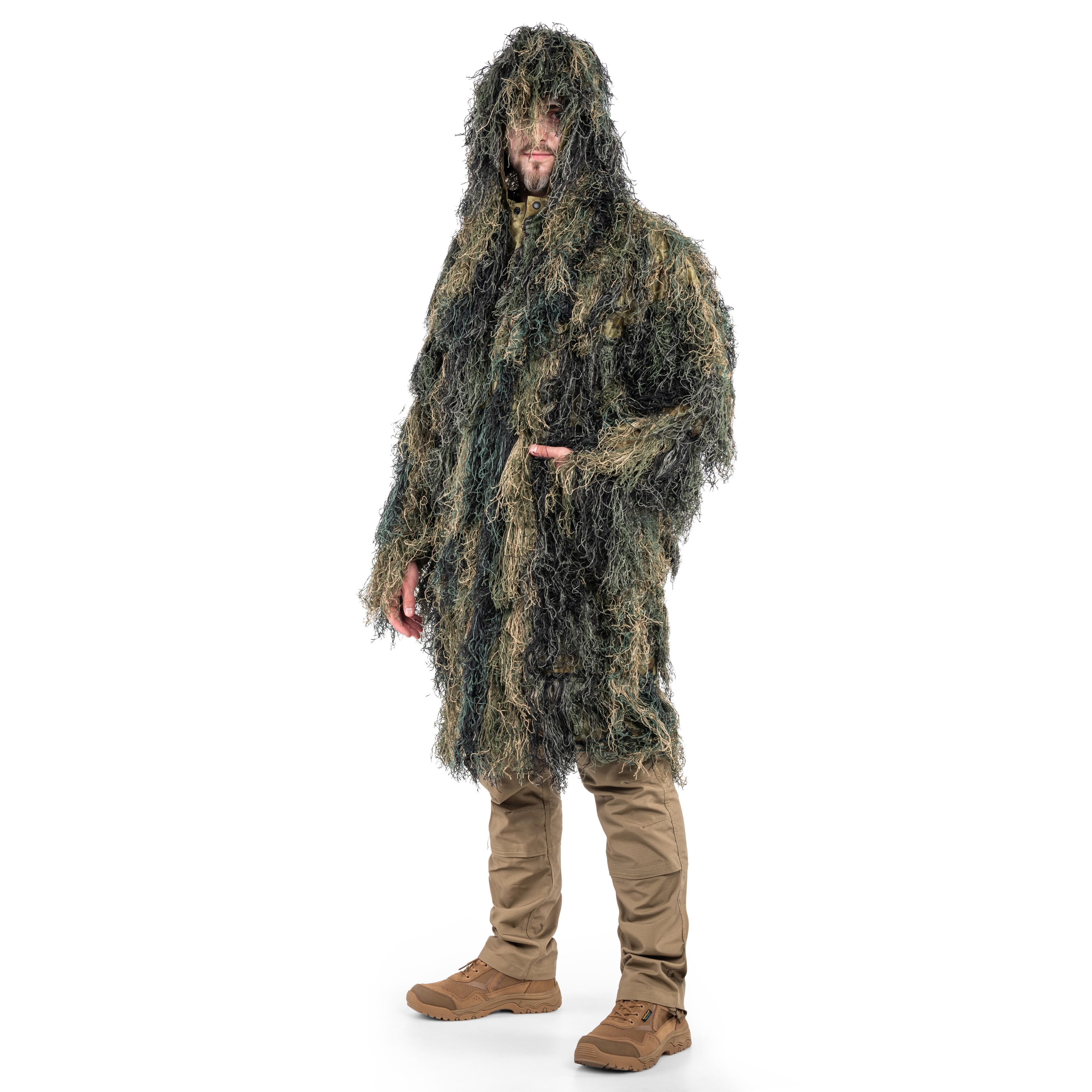 Costum de camuflaj Mil-Tec Parka Ghillie Anti Fire Pro - Woodland