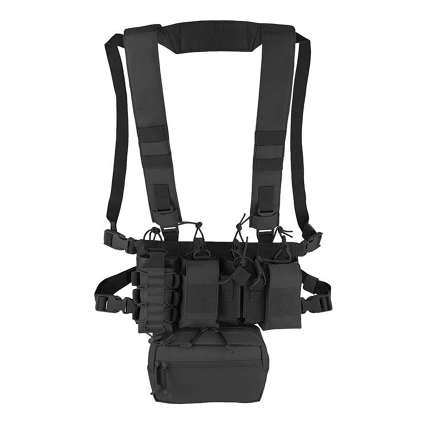 Vestă tactică Camo Military Gear Storm Chest Rig - Neagră