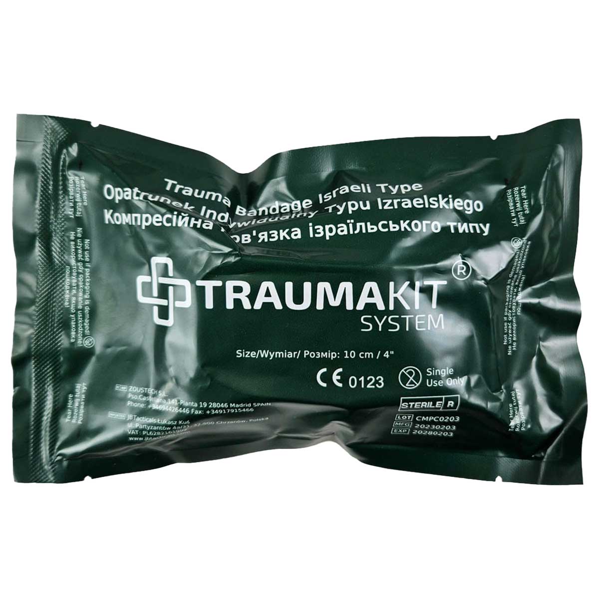 Pansament individual AedMax Trauma Kit tip israelian - 10 cm