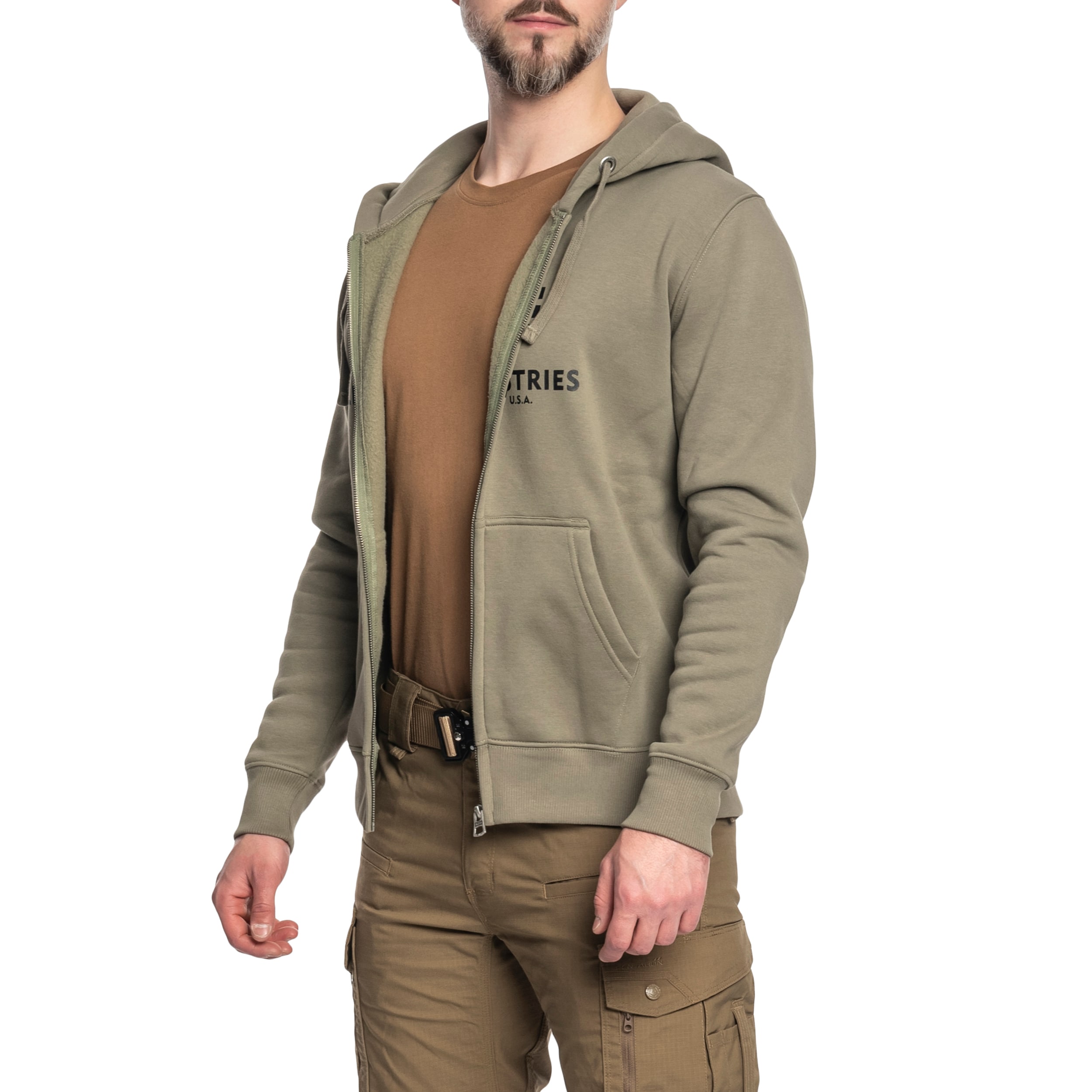 Hanorac cu fermoar Alpha Industries Basic - Olive