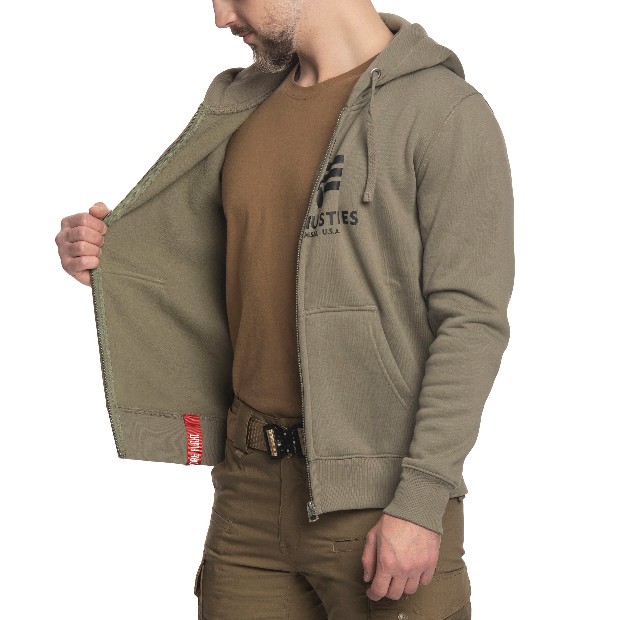 Hanorac cu fermoar Alpha Industries Basic - Olive