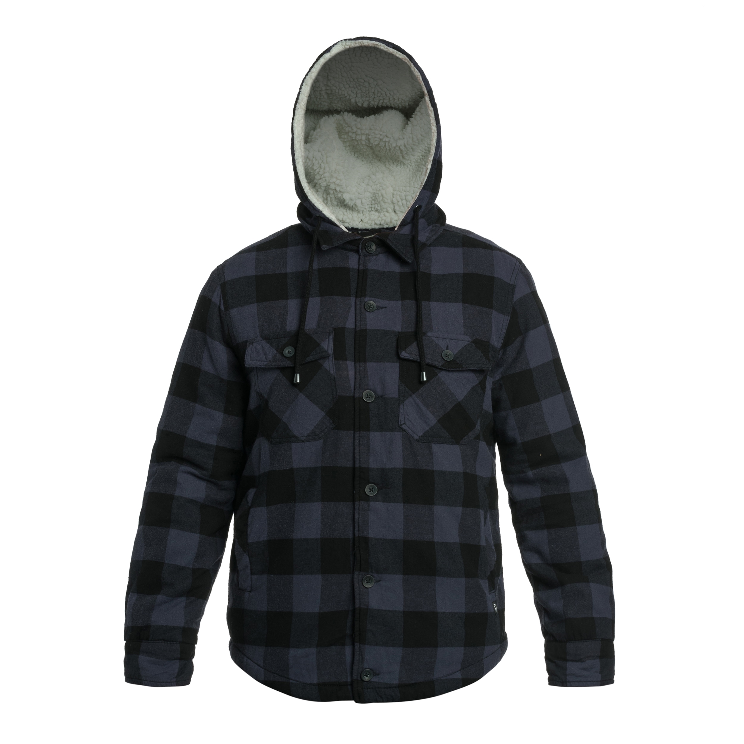 Geacă Brandit Lumberjacket Hooded - Black/Grey Gringham