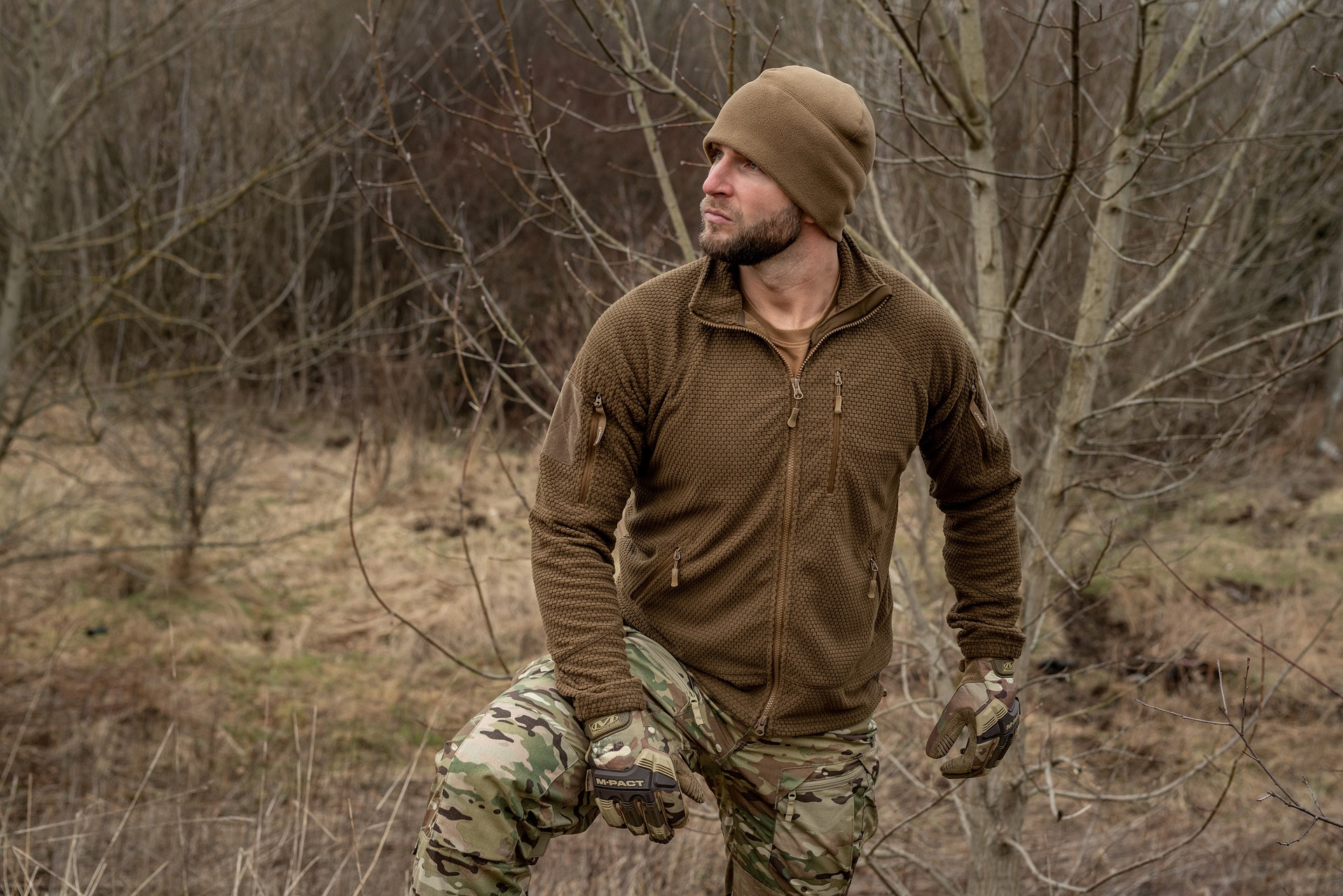 Jachetă polar Helikon Alpha Tactical - Coyote