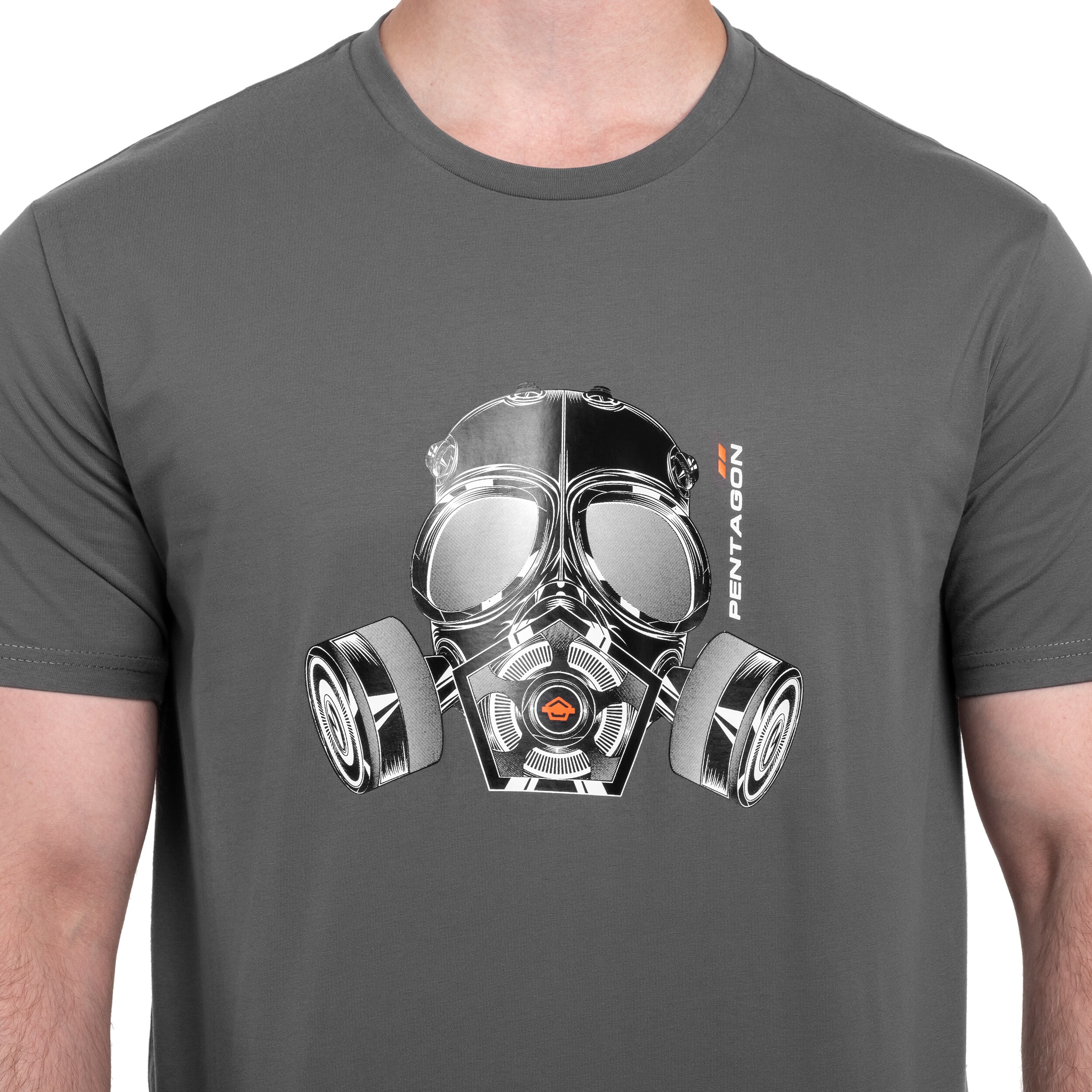 Tricou Pentagon „Gas-Mask” - Wolf Grey
