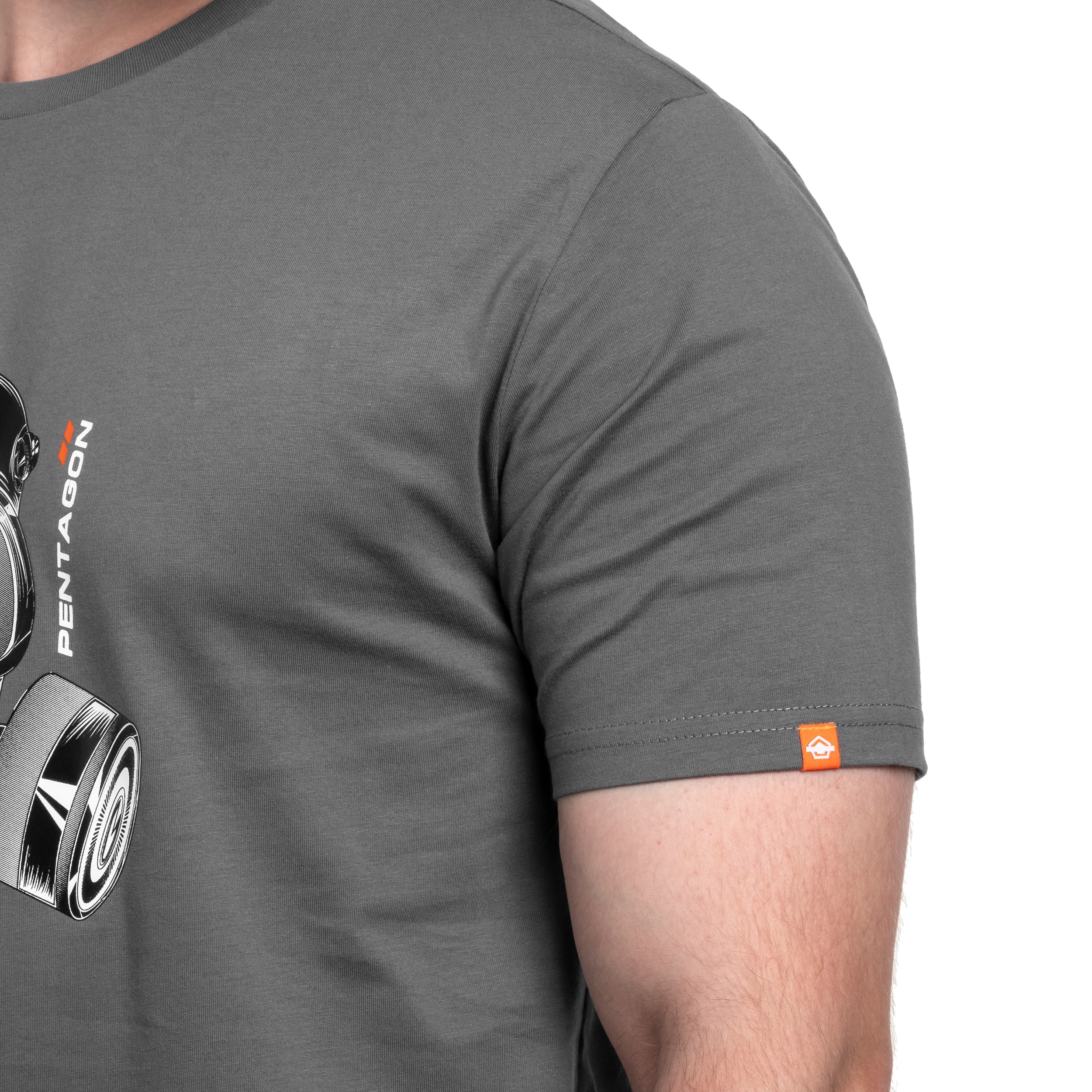 Tricou Pentagon „Gas-Mask” - Wolf Grey