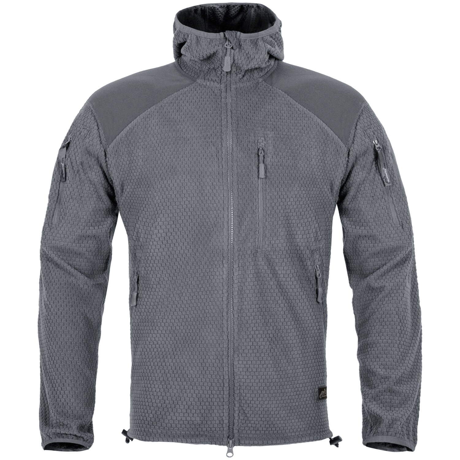 Jachetă Helikon Alpha Hoodie Grid Fleece - Shadow Grey