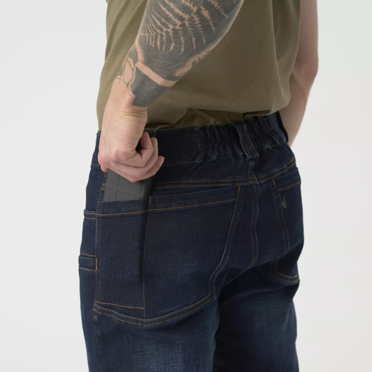 Pantaloni Helikon Greyman Tactical Jeans Slim Denim Mid - Denim Blue