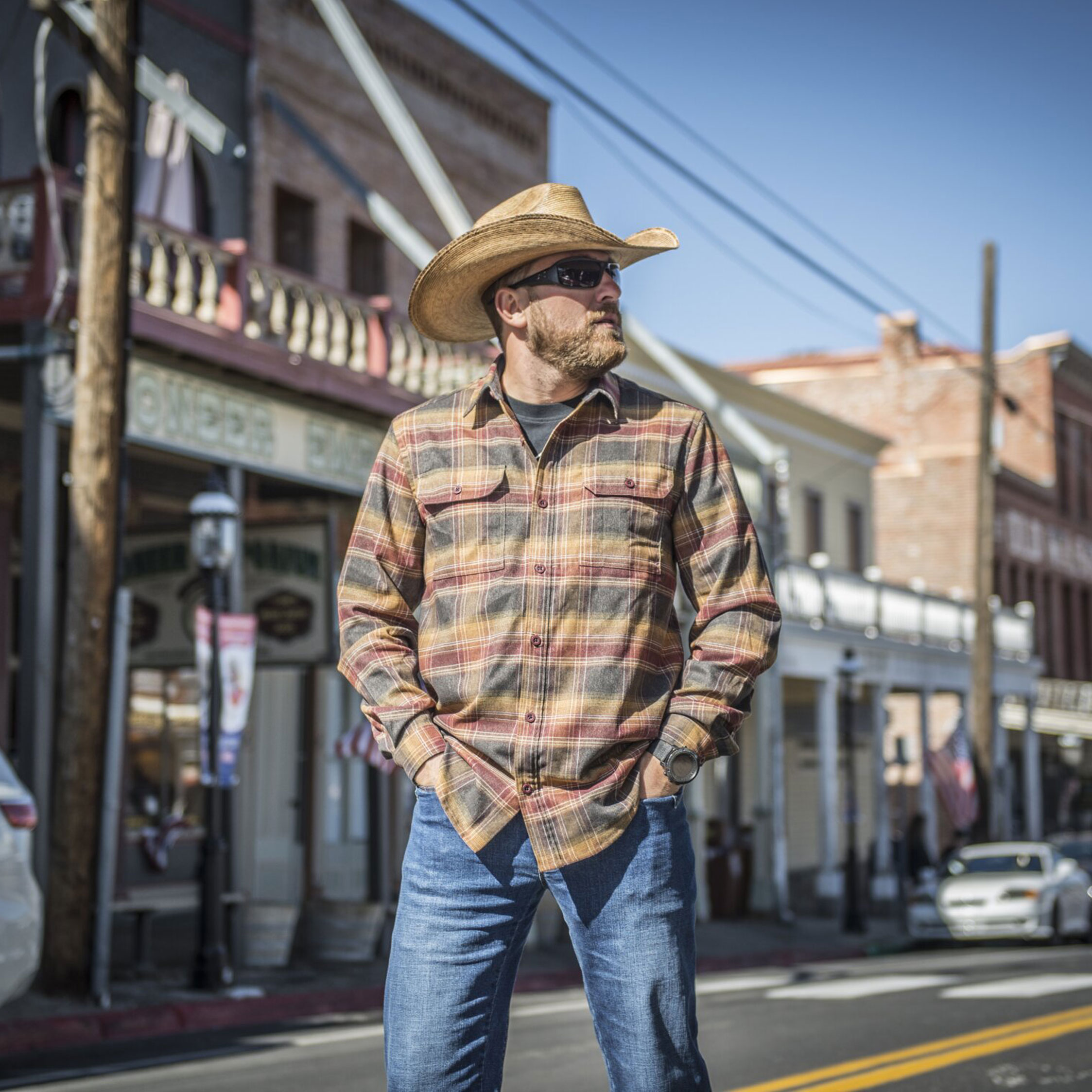 Cămașă Helikon GreyMan Polyester/Nylon - Amber Plaid