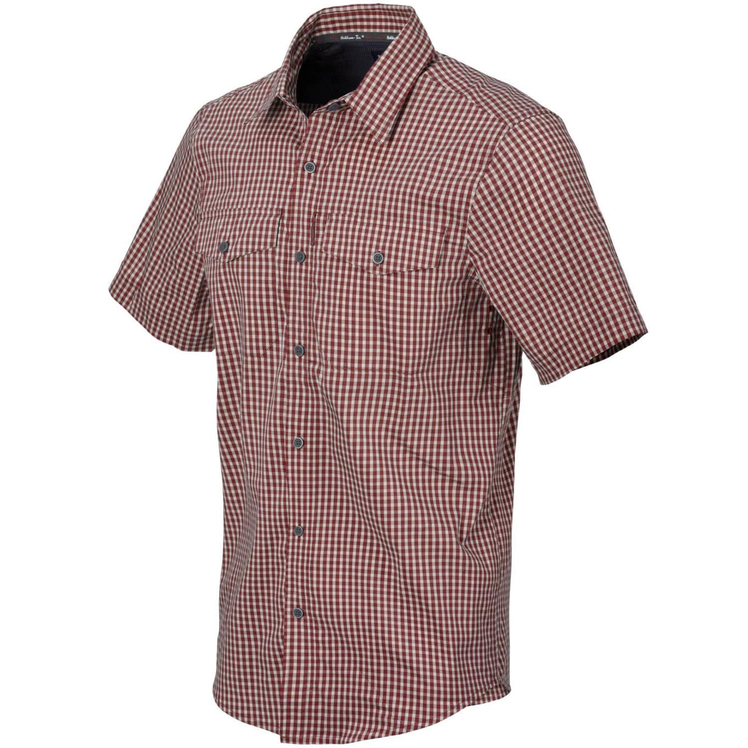 Cămașă Helikon Covert Concealed Carry Short Sleeve - Dirt Red Checkered