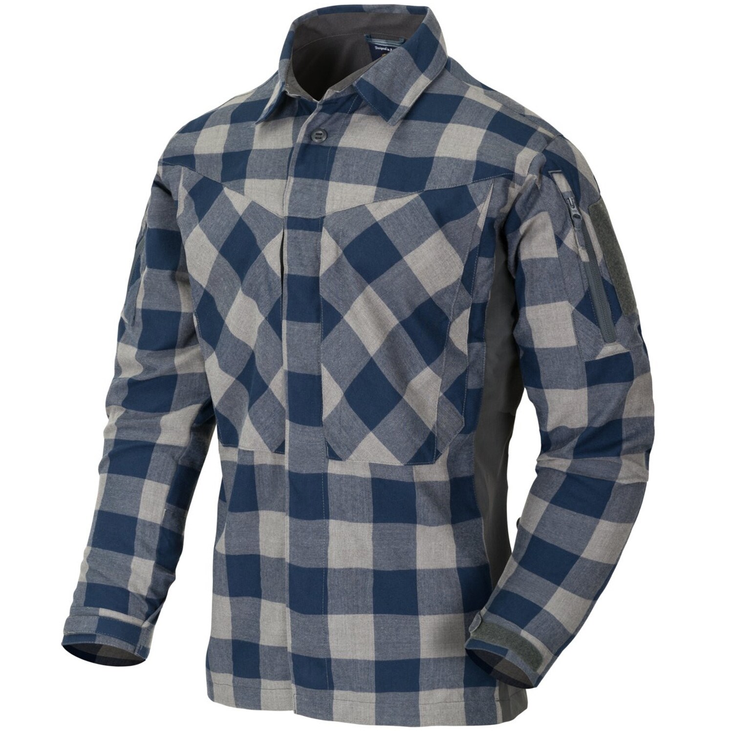 Cămașă Helikon MBDU Flannel - Slate Blue Checkered