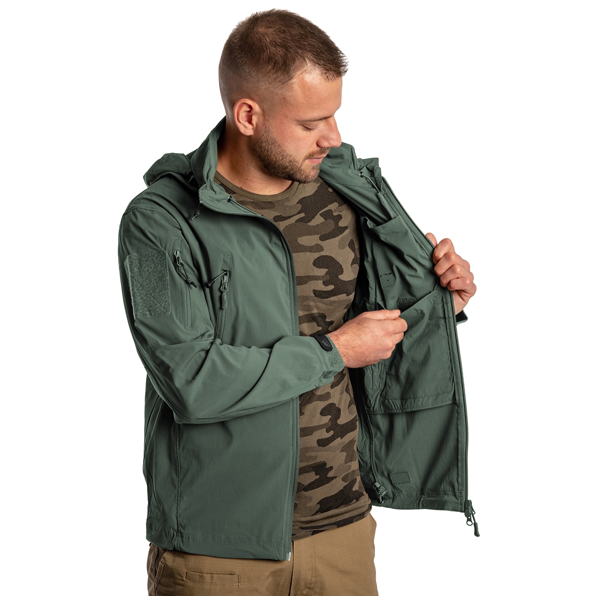 Geacă Helikon Trooper StormStretch Softshell - Alpha Green