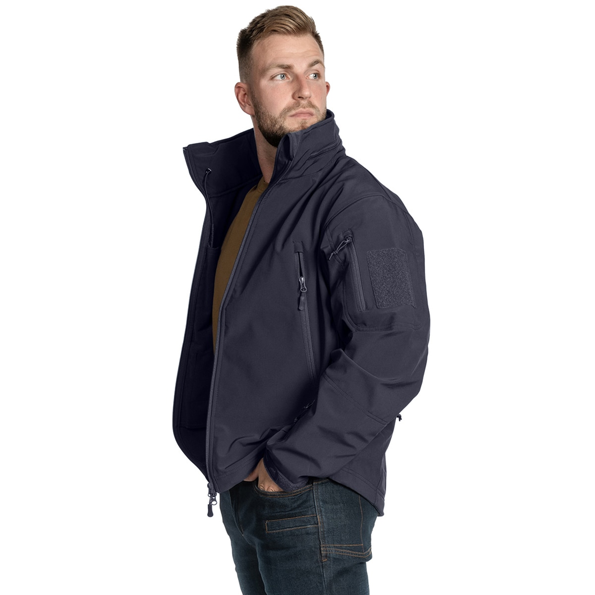 Geacă Helikon Gunfighter Softshell Shark Skin Windblocker - Navy Blue