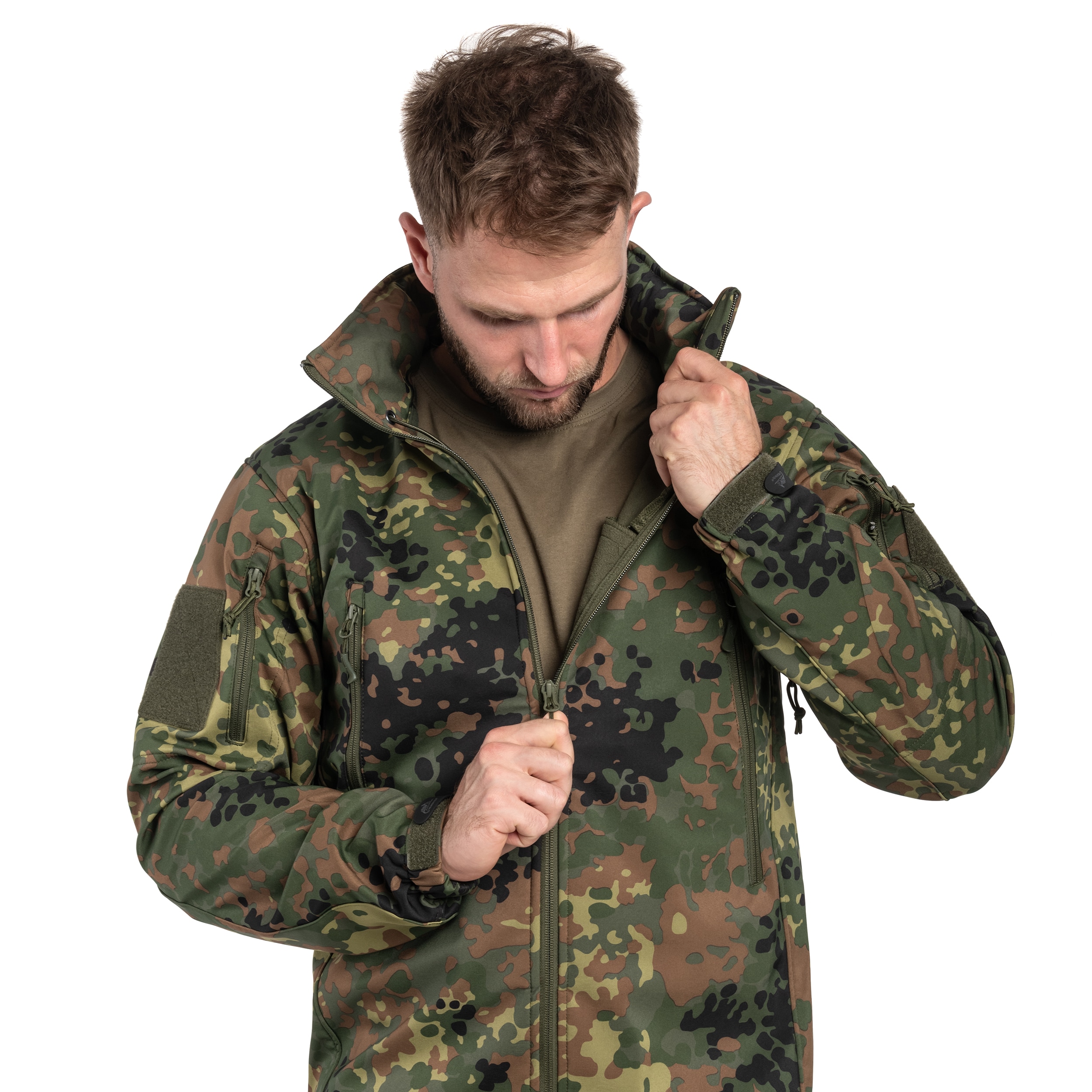Geacă Helikon-Tex Gunfighter Softshell Shark Skin Windblocker - Flecktarn