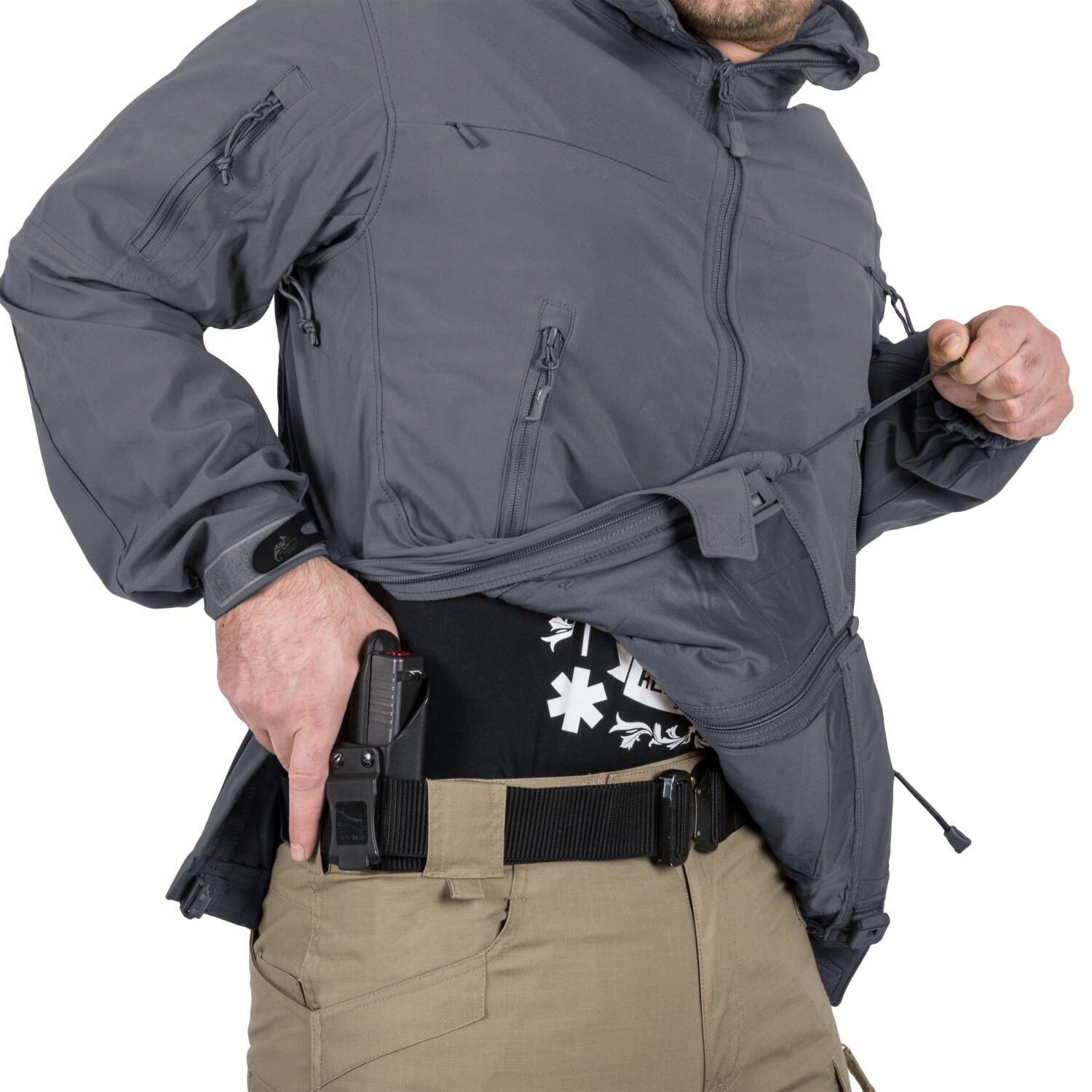 Geacă Helikon Cougar Softshell Windblocker QSA HID - Shadow Grey