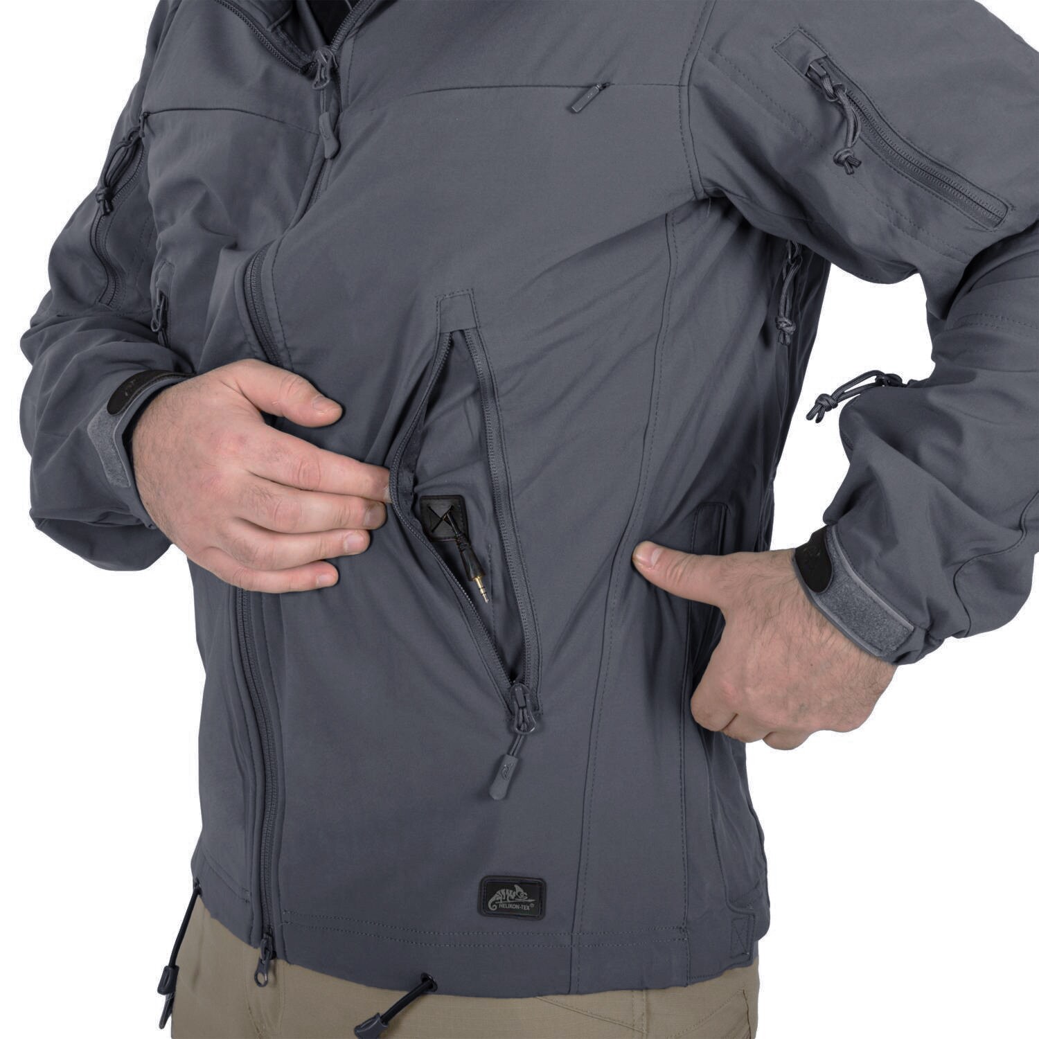 Geacă Helikon Cougar Softshell Windblocker QSA HID - Shadow Grey