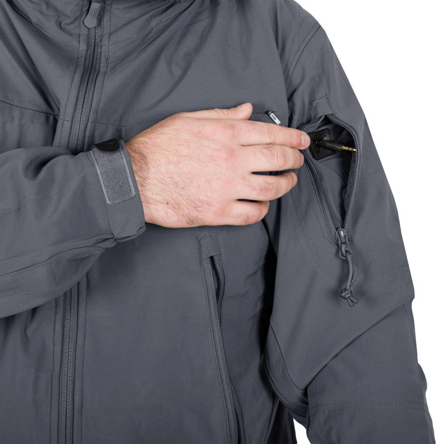 Geacă Helikon Cougar Softshell Windblocker QSA HID - Shadow Grey