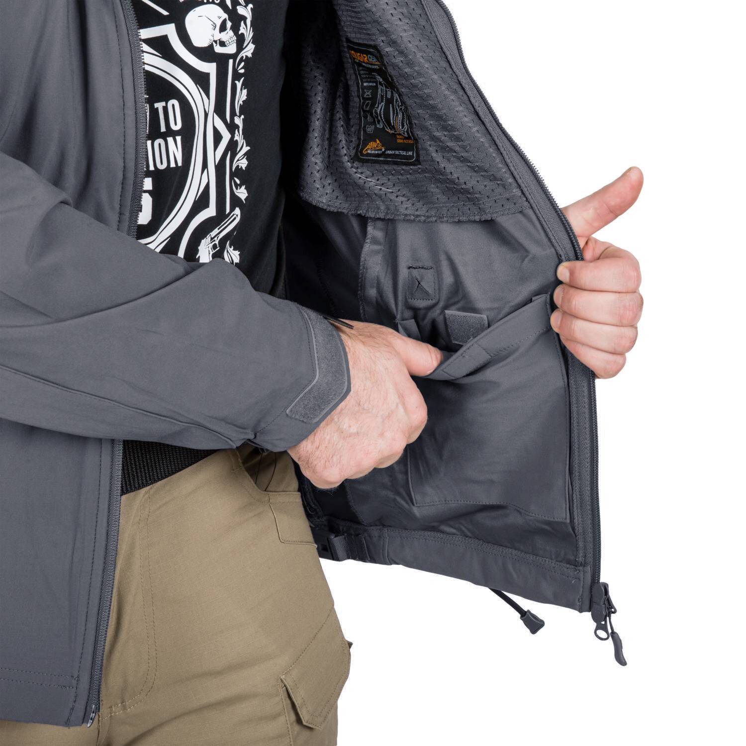 Geacă Helikon Cougar Softshell Windblocker QSA HID - Shadow Grey