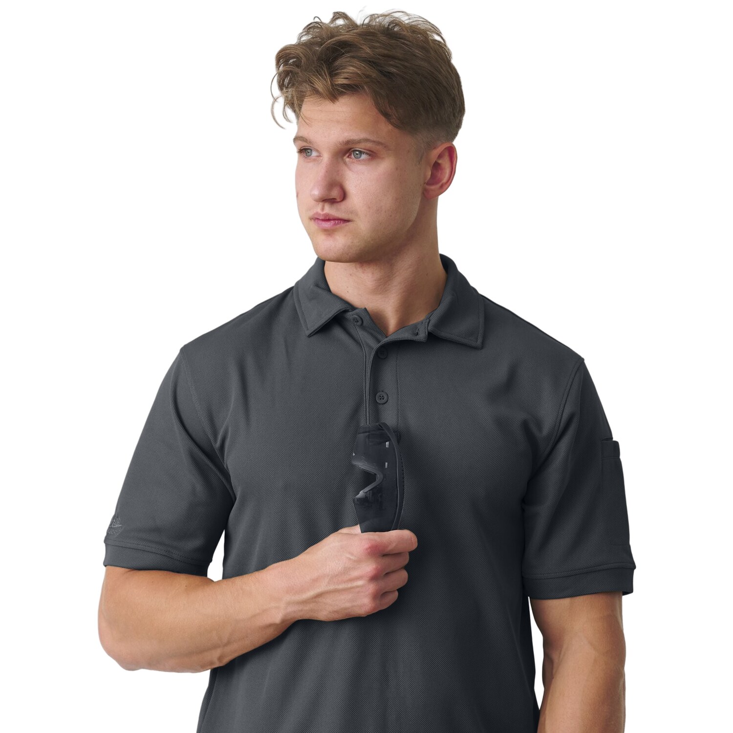 Tricou termoactiv Polo Helikon UTL TopCool - Shadow Grey