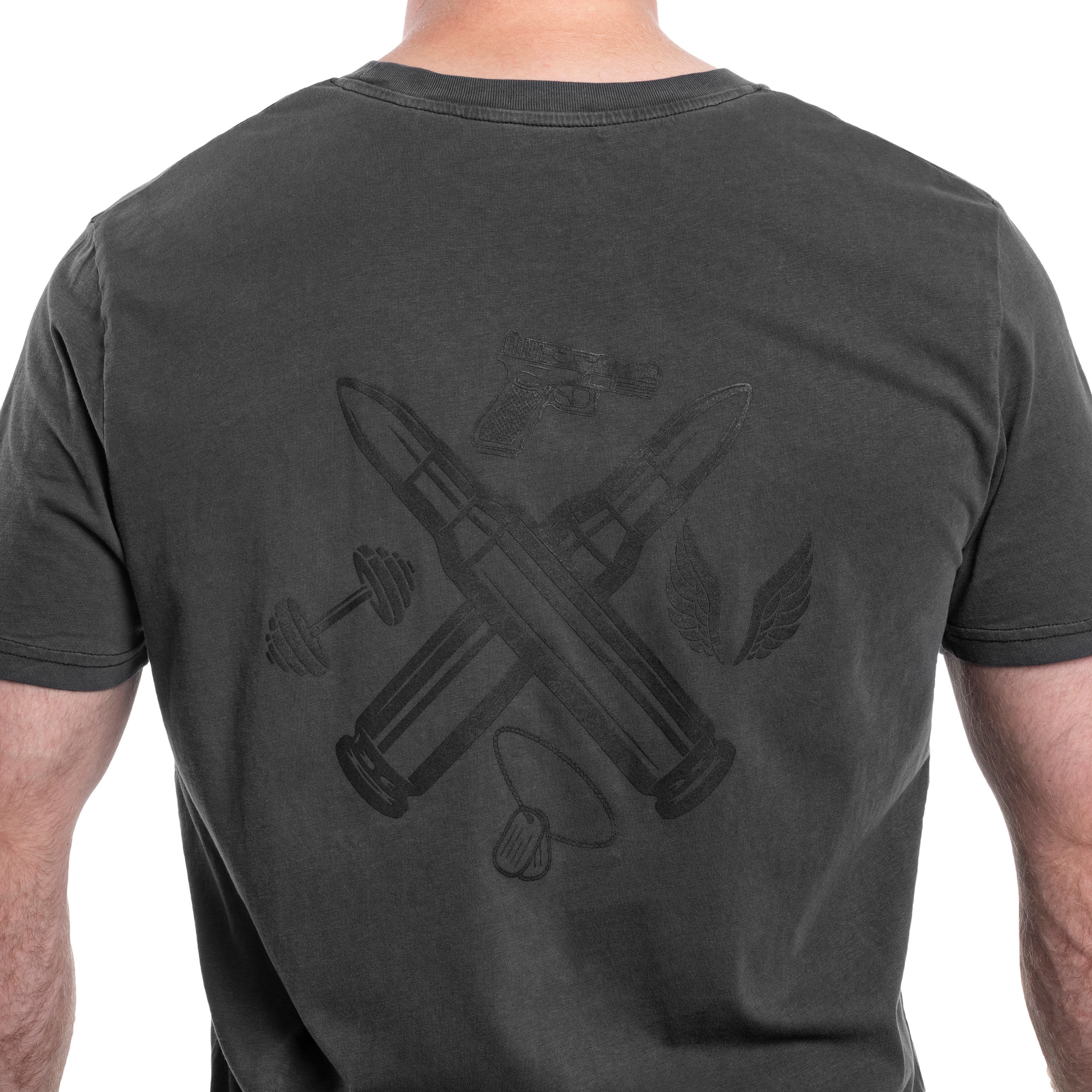 Tricou Military Gym Wear Identity Tee - Washed Grey