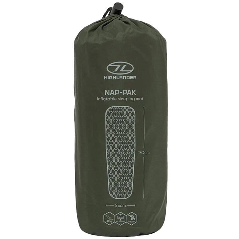 Saltea pentru o persoană Highlander Outdoor Nap-Pak - Olive
