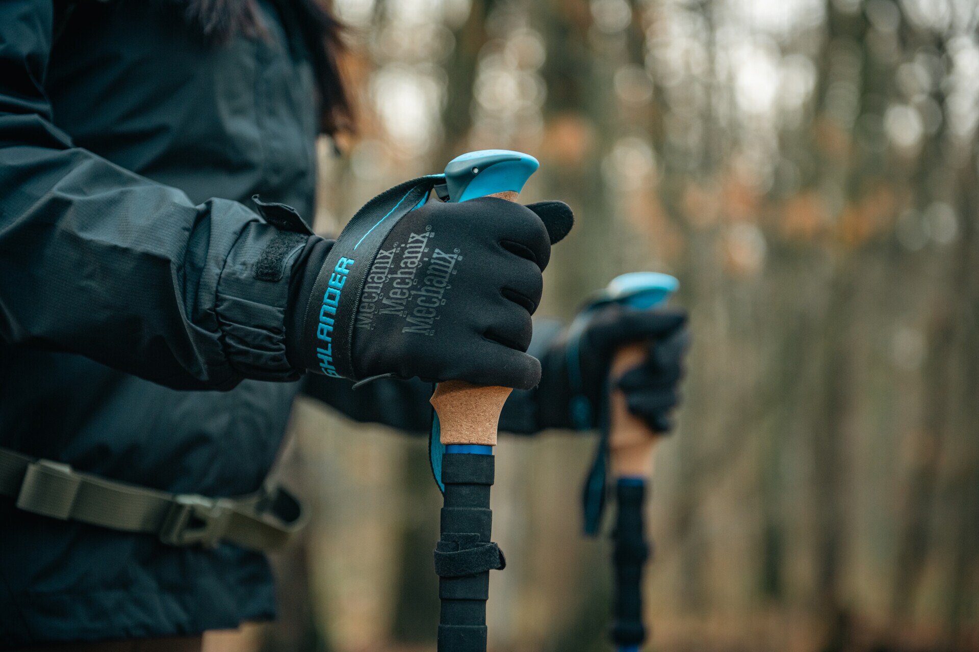 Bâtă de trekking Highlander Outdoor Trek Lite - Blue