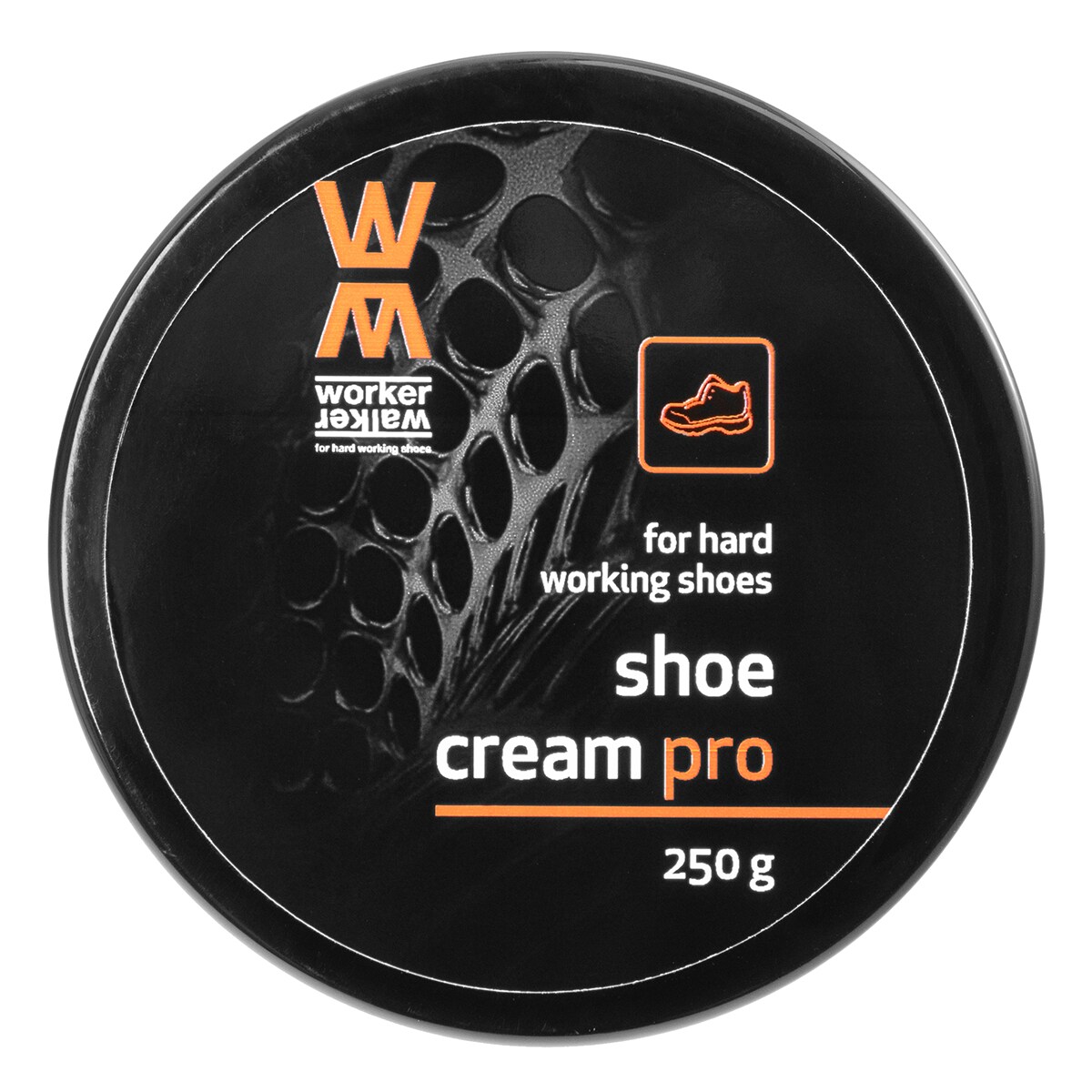 Cremă Worker Walker Shoe Cream Pro pentru îngrijirea încălțămintei 250 g - Black