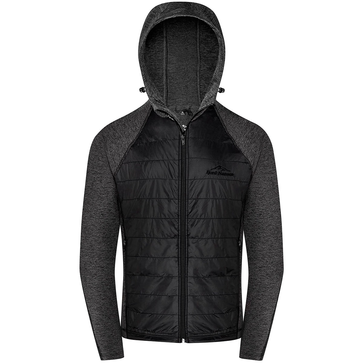 Bluză termoactivă Fjord Nansen Hasvik Wind Men - Black/Graphite Melange