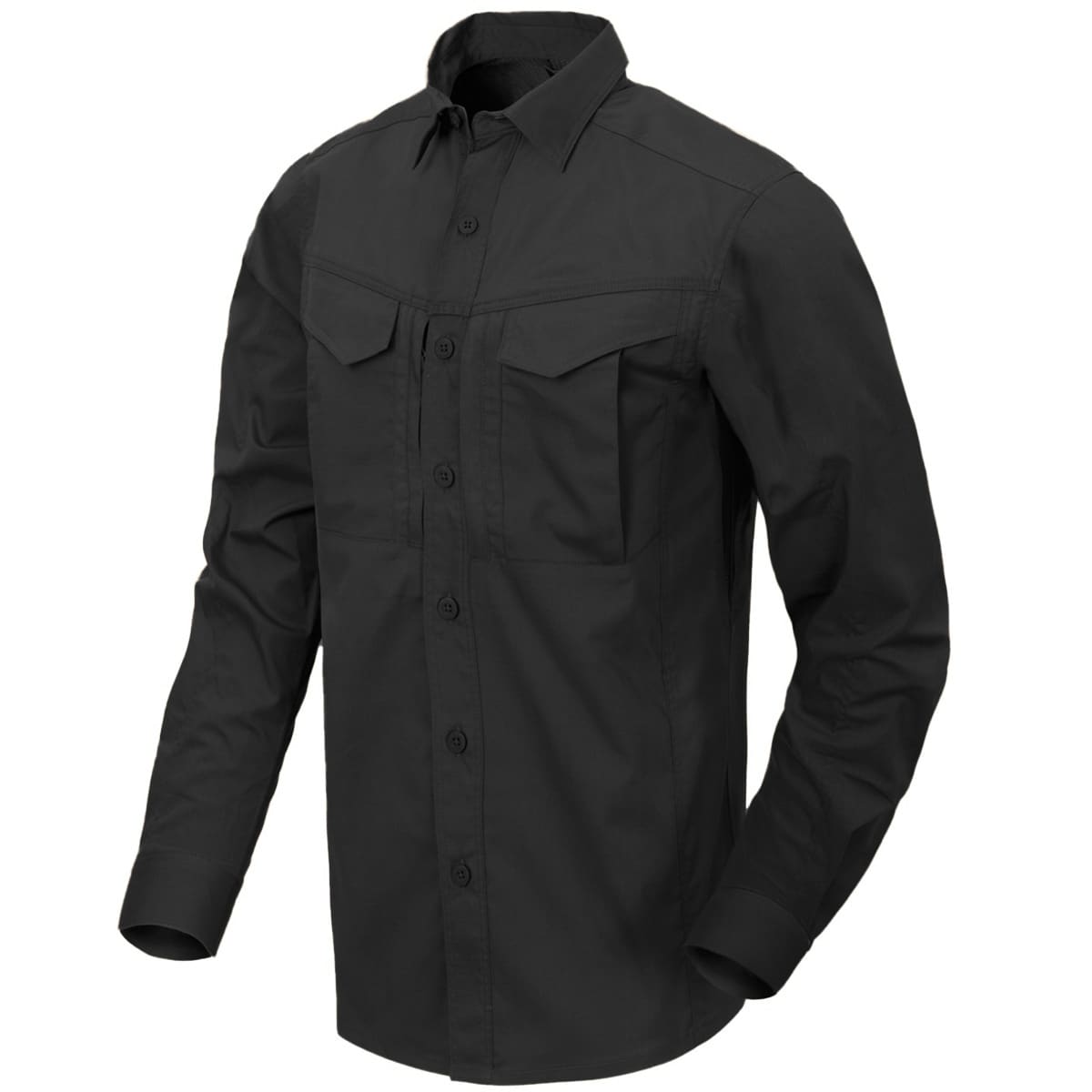 Cămașă Helikon Defender Mk2 PolyCotton Ripstop Long Sleeve - Black