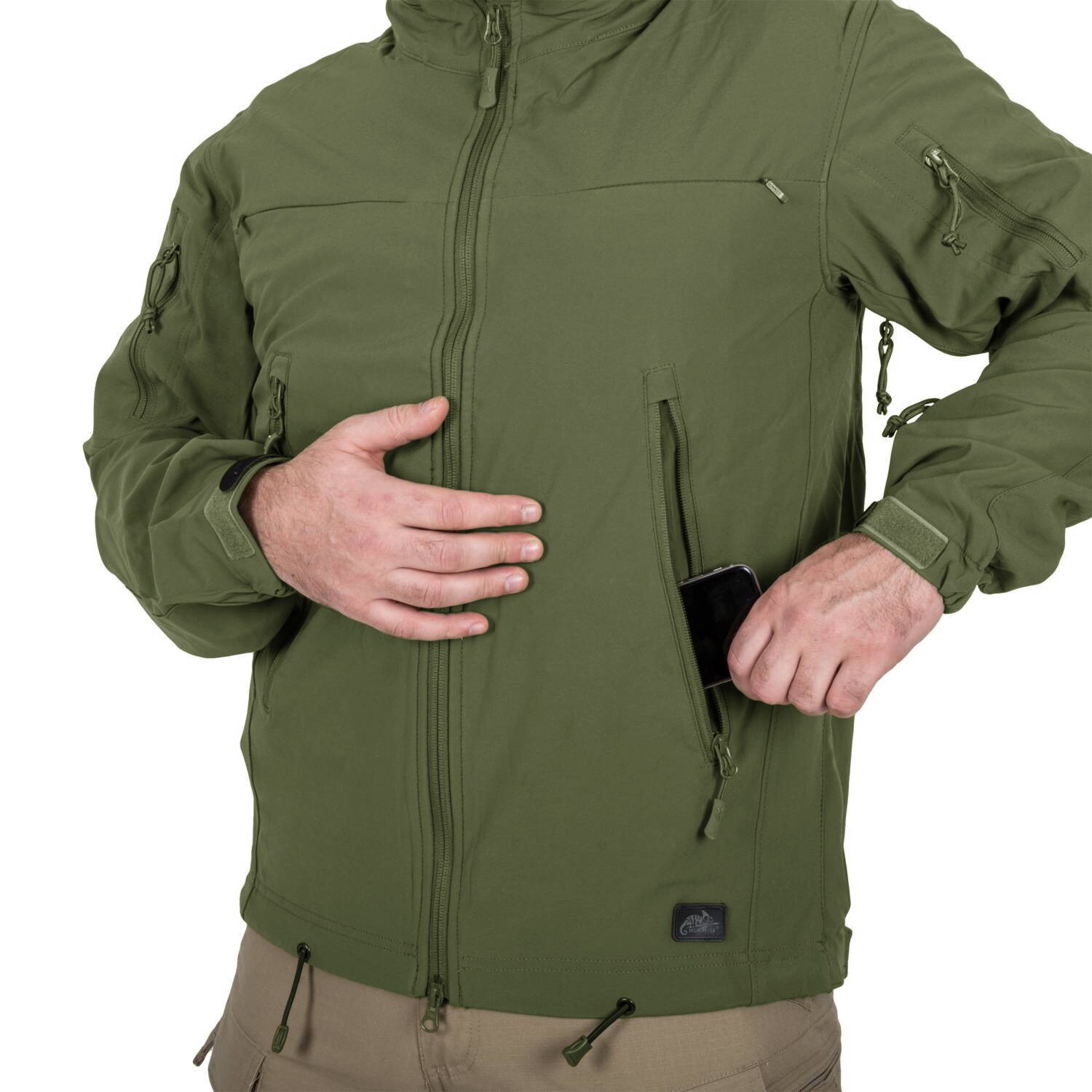 Geacă Helikon Cougar Softshell Windblocker QSA HID - Olive Green