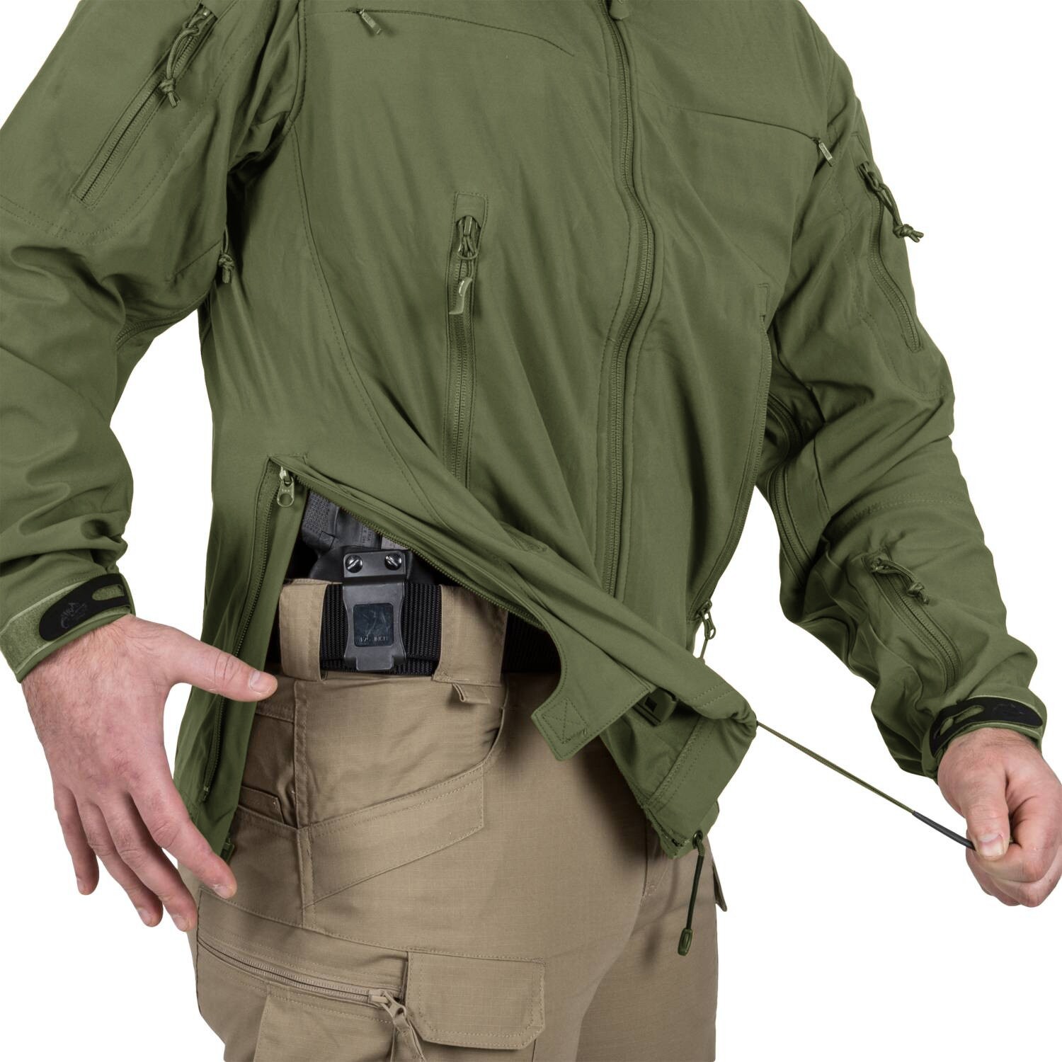 Geacă Helikon Cougar Softshell Windblocker QSA HID - Olive Green