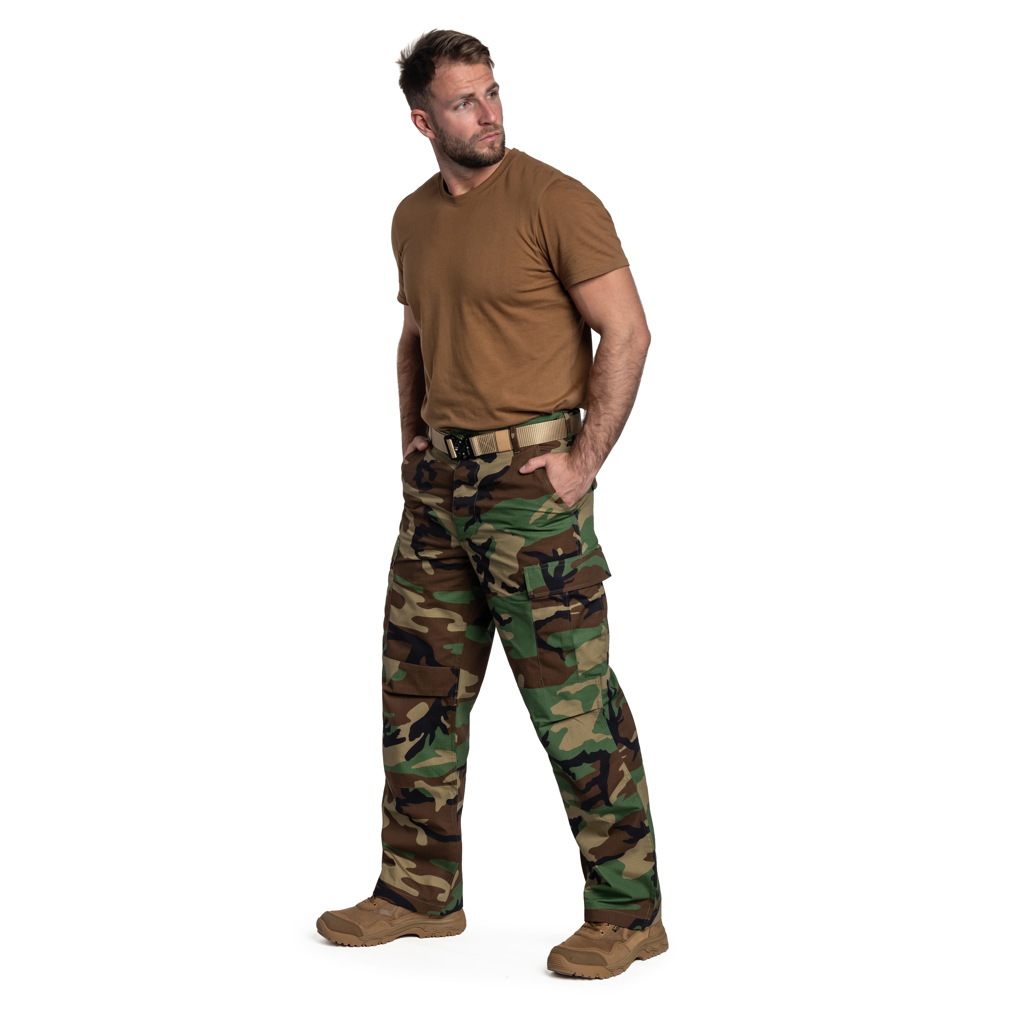 Pantaloni Helikon BDU PolyCotton  Rip-Stop - US Woodland