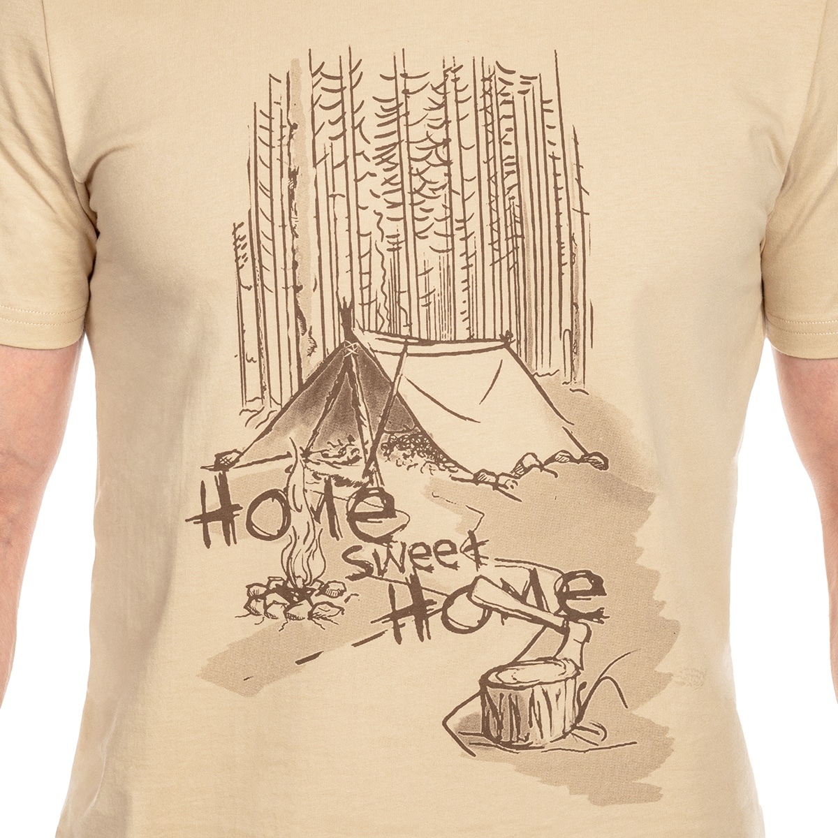 Tricou Helikon Home Sweet Home - Kaki