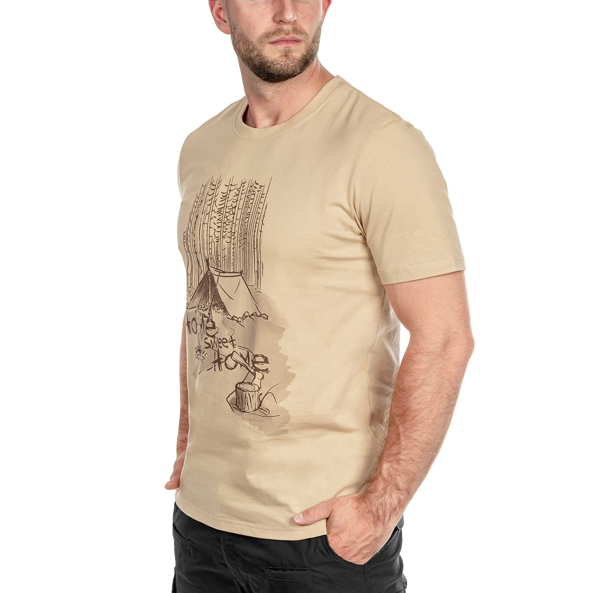 Tricou Helikon Home Sweet Home - Kaki