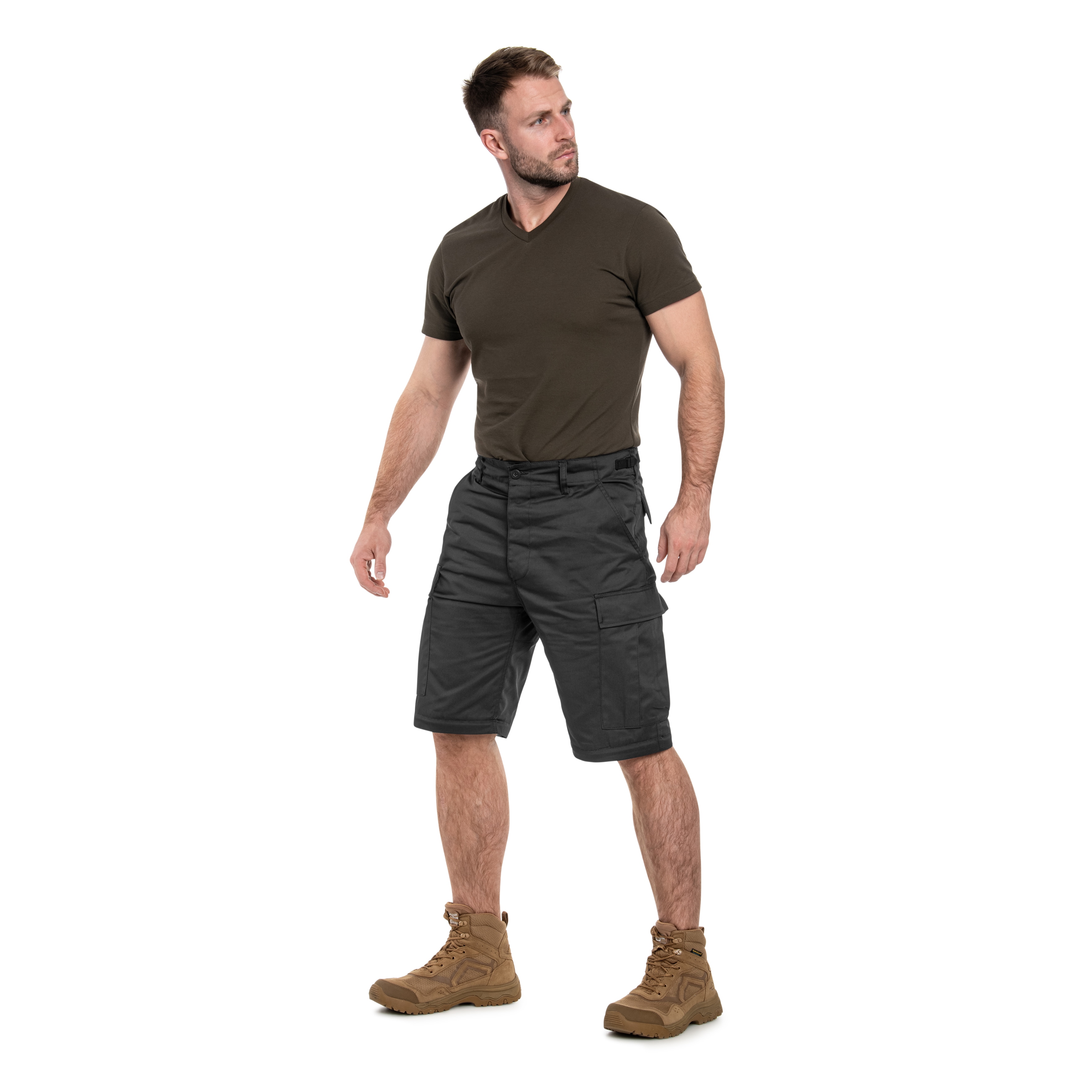 Pantaloni de trekking 2in1 Mil-Tec BDU Zip-Off - Black