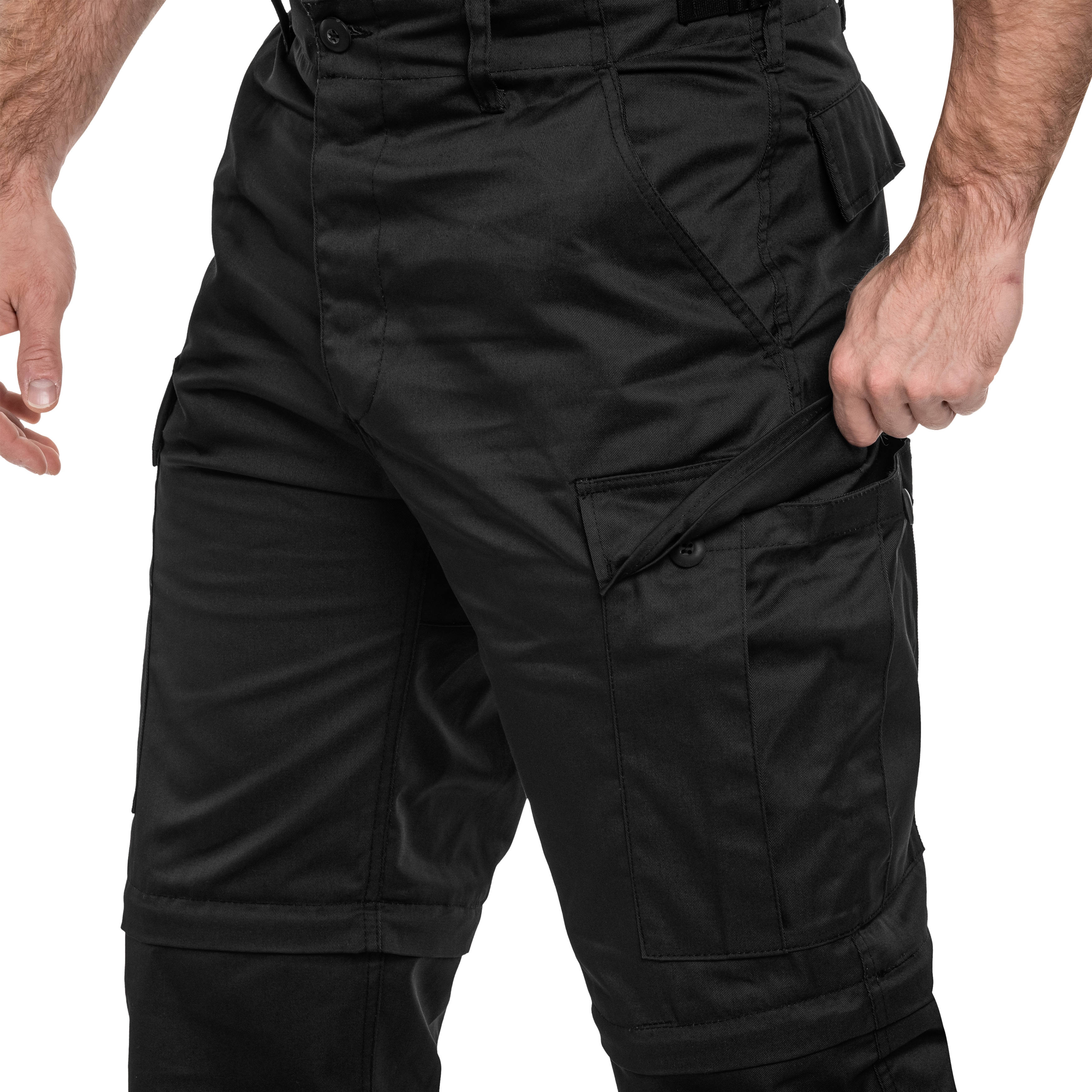 Pantaloni de trekking 2in1 Mil-Tec BDU Zip-Off - Black