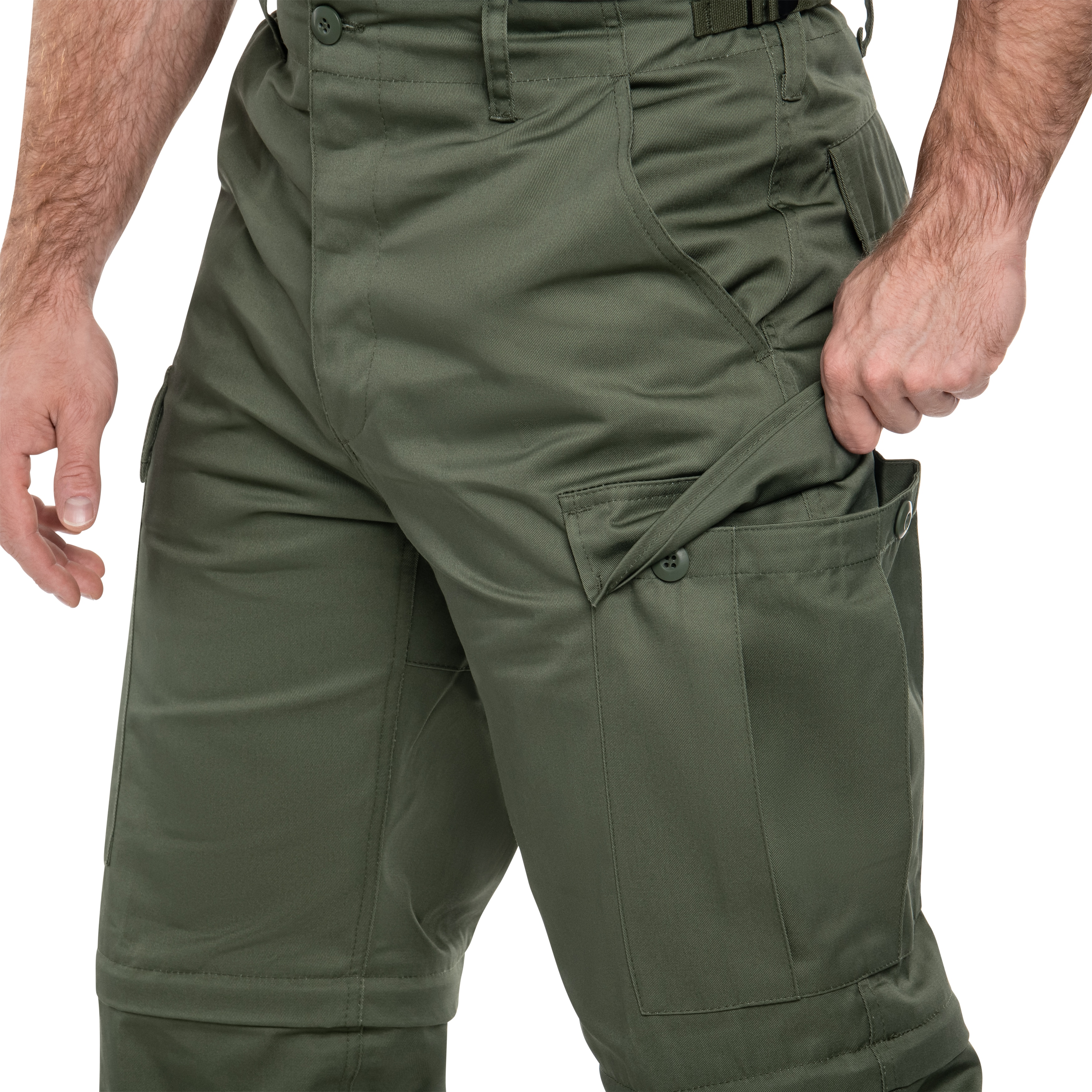 Pantaloni de trekking 2in1 Mil-Tec BDU Zip-Off - Olive