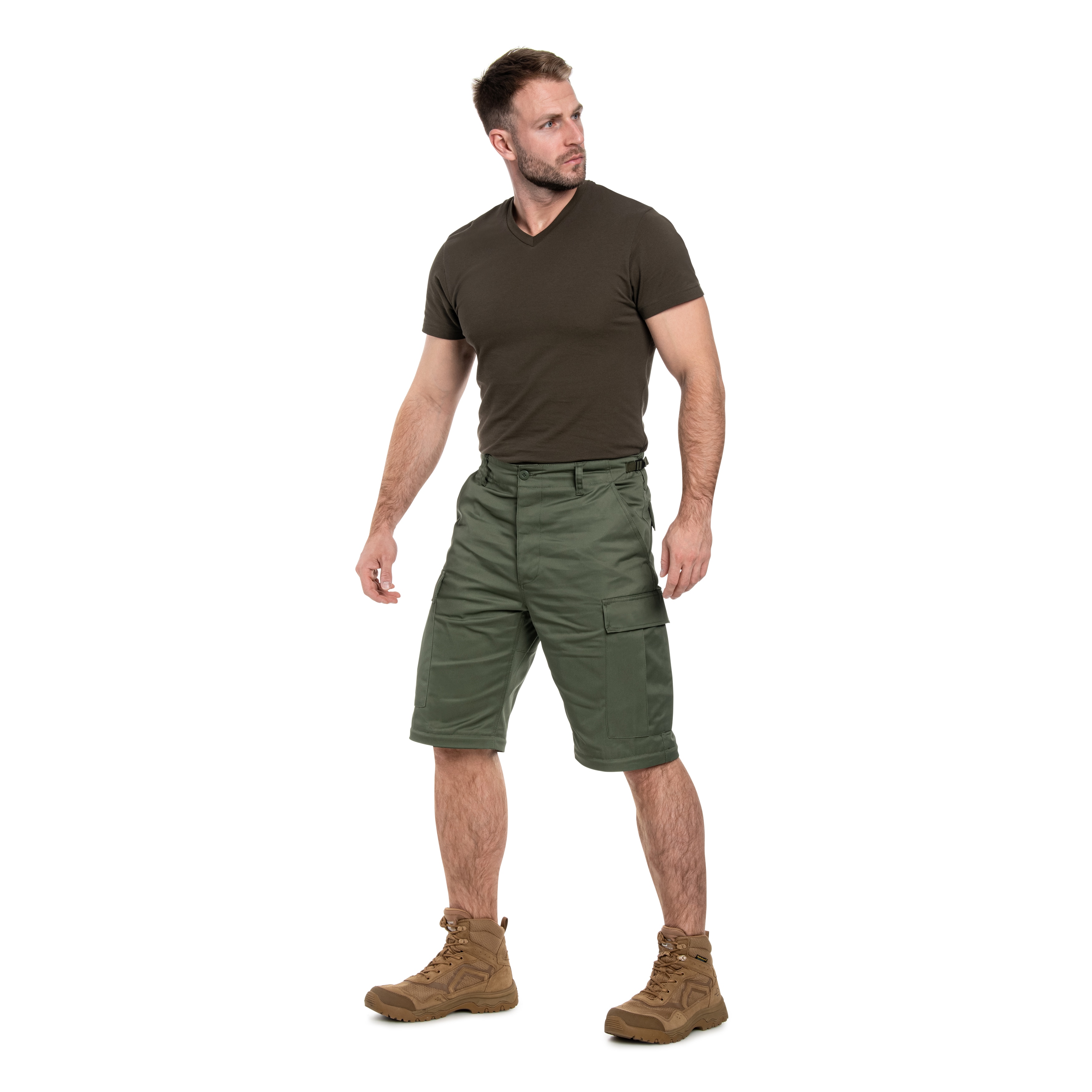 Pantaloni de trekking 2in1 Mil-Tec BDU Zip-Off - Olive