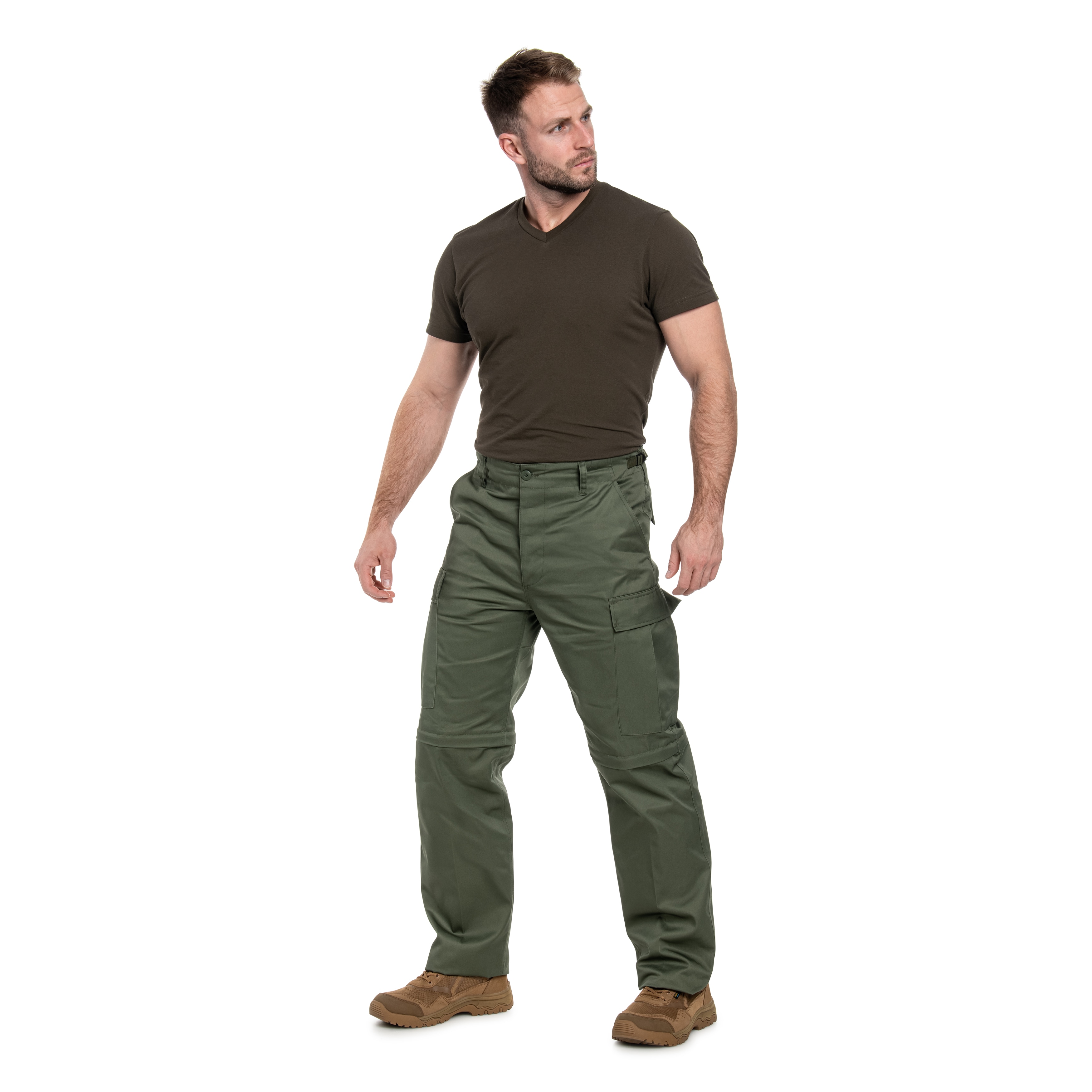 Pantaloni de trekking 2in1 Mil-Tec BDU Zip-Off - Olive