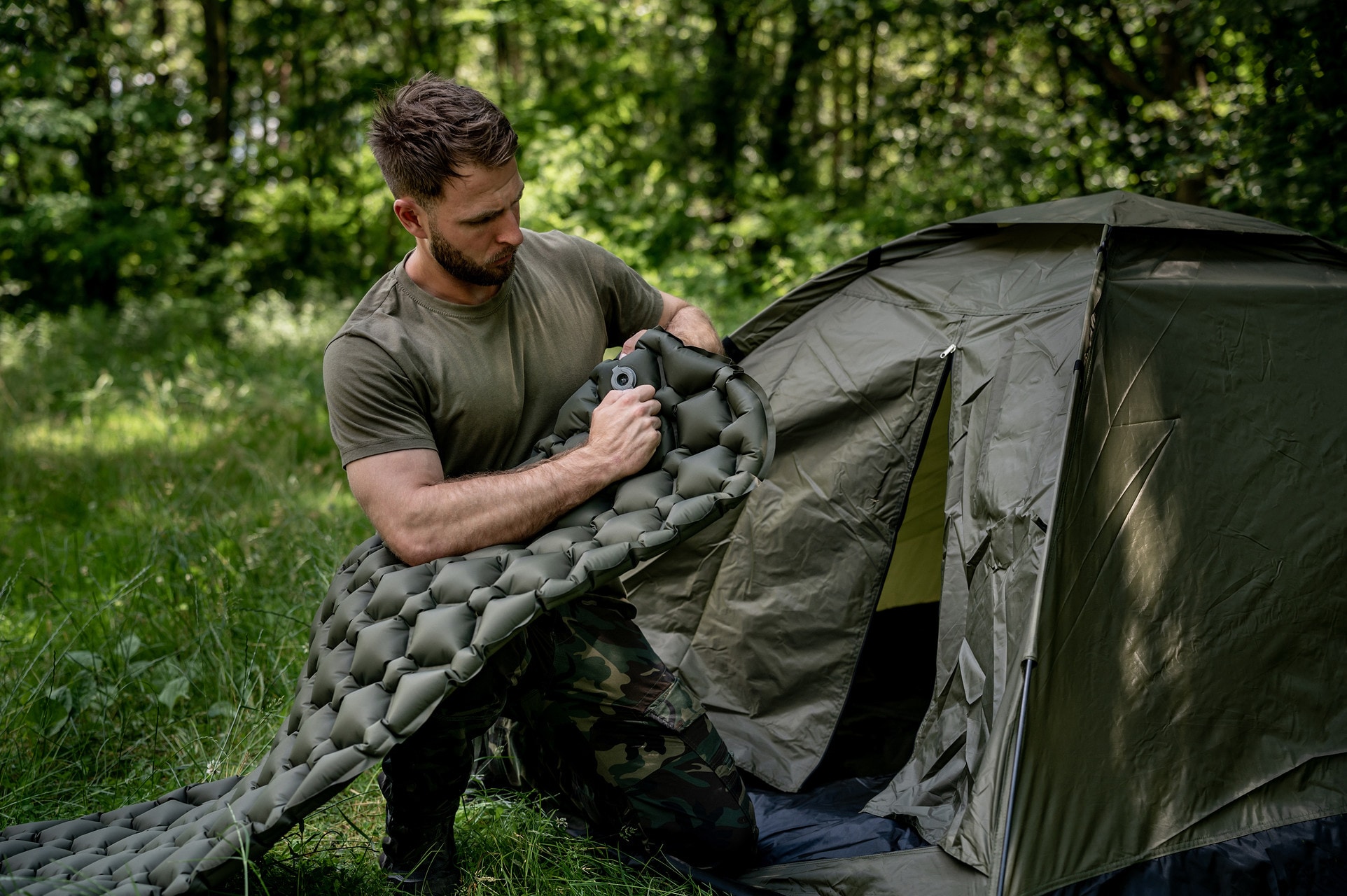 Tricou Mil-Tec - Stone Grey/Olive