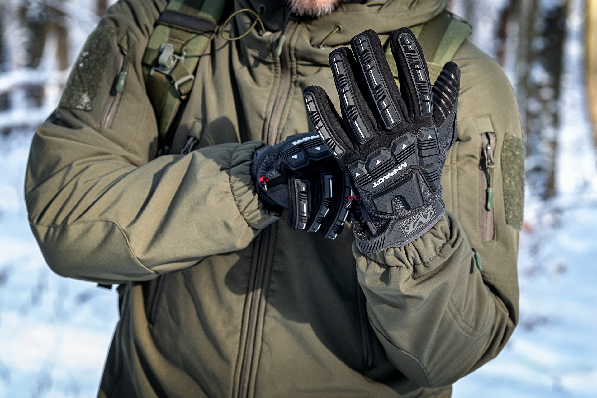 Mănuși tactice Mechanix Wear ColdWork M-Pact - Black/Grey
