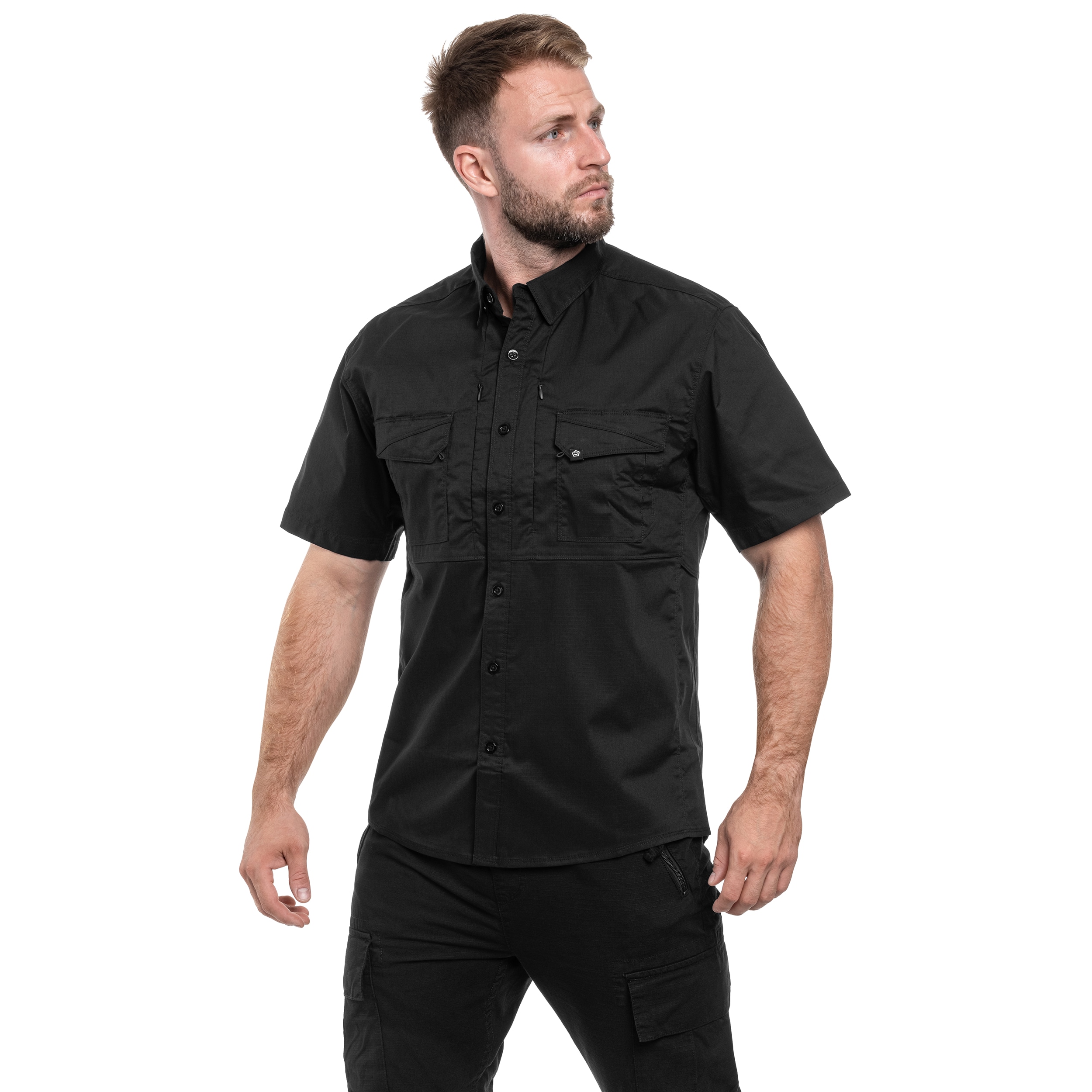 Cămașă tactică Pentagon Plato Short Sleeve - Black